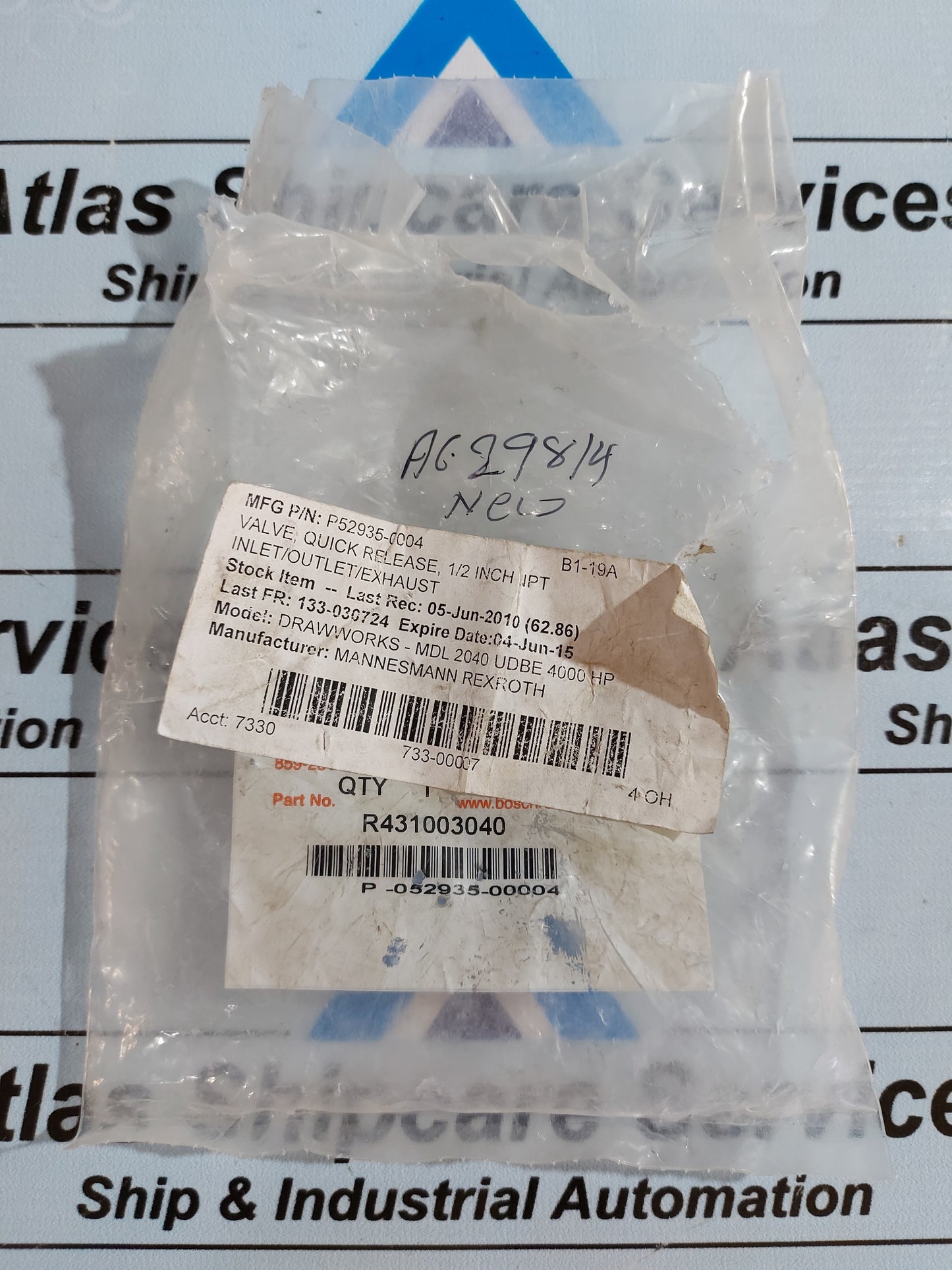 REXROTH P52935-3 QUICK 1/2 INCH NPT PNEUMATIC EXHAUST VALVE