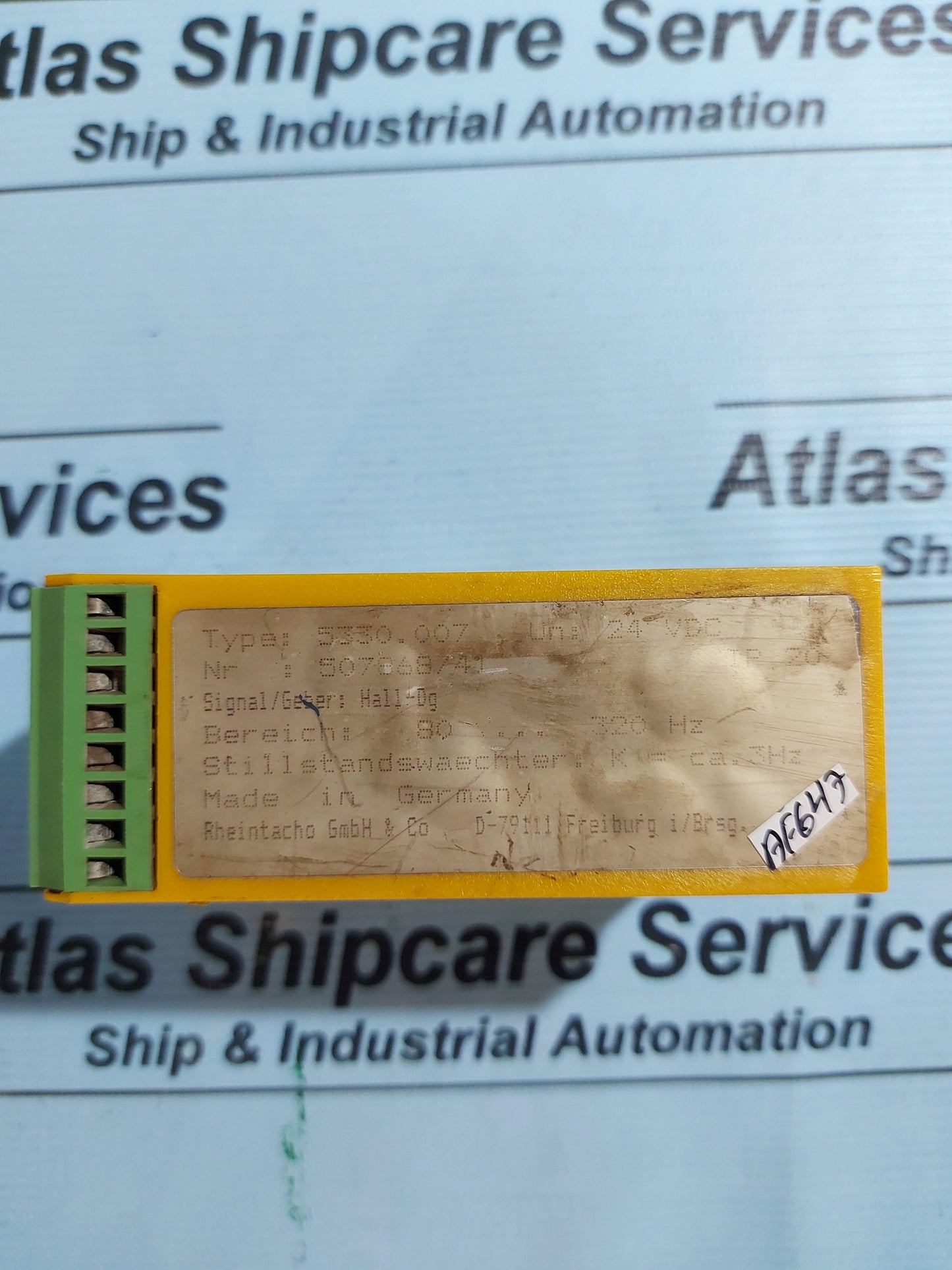RHEINTACHO GMBH 5330.007 SPEED RELAY