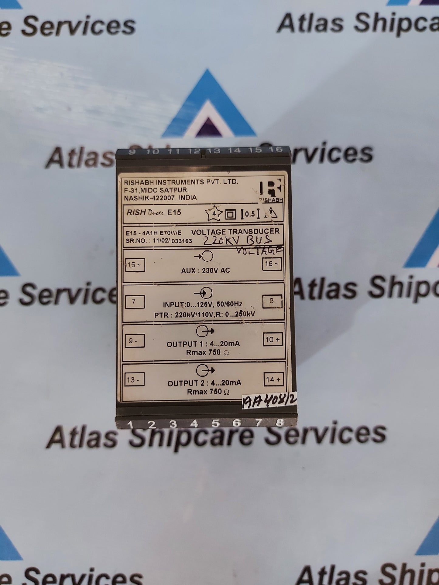 RISHABH RISH DUCER E15 VOLTAGE TRANSDUCER E15-4A1H E70////E