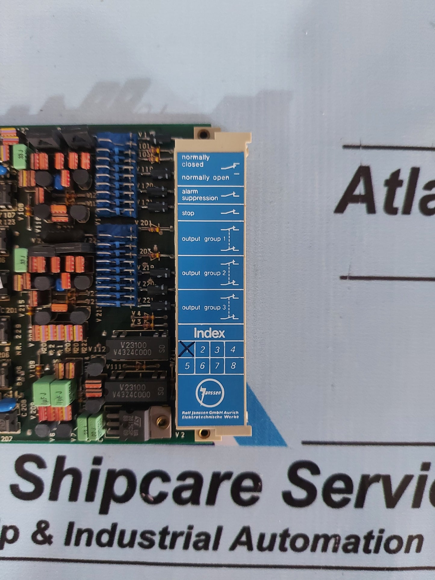 ROLF JANSSEN ALARM CARD INDEX