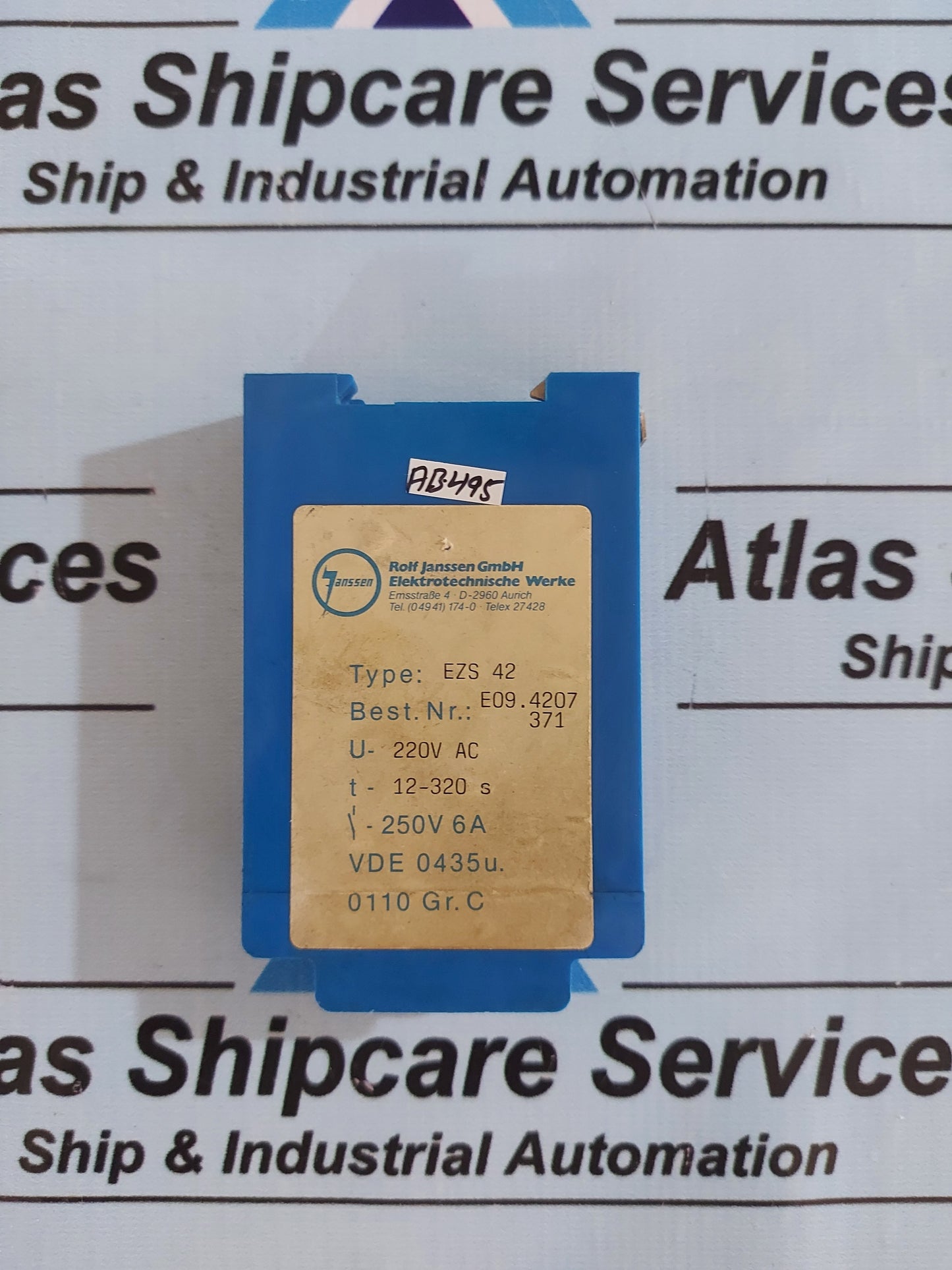 ROLF JANSSEN EZS 42 TIME DELAY RELAY