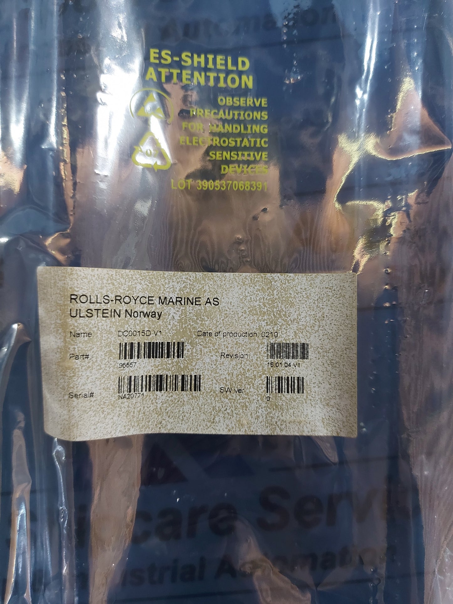 ROLLS-ROYCE DC 0015D V1 PANEL INTERFACE