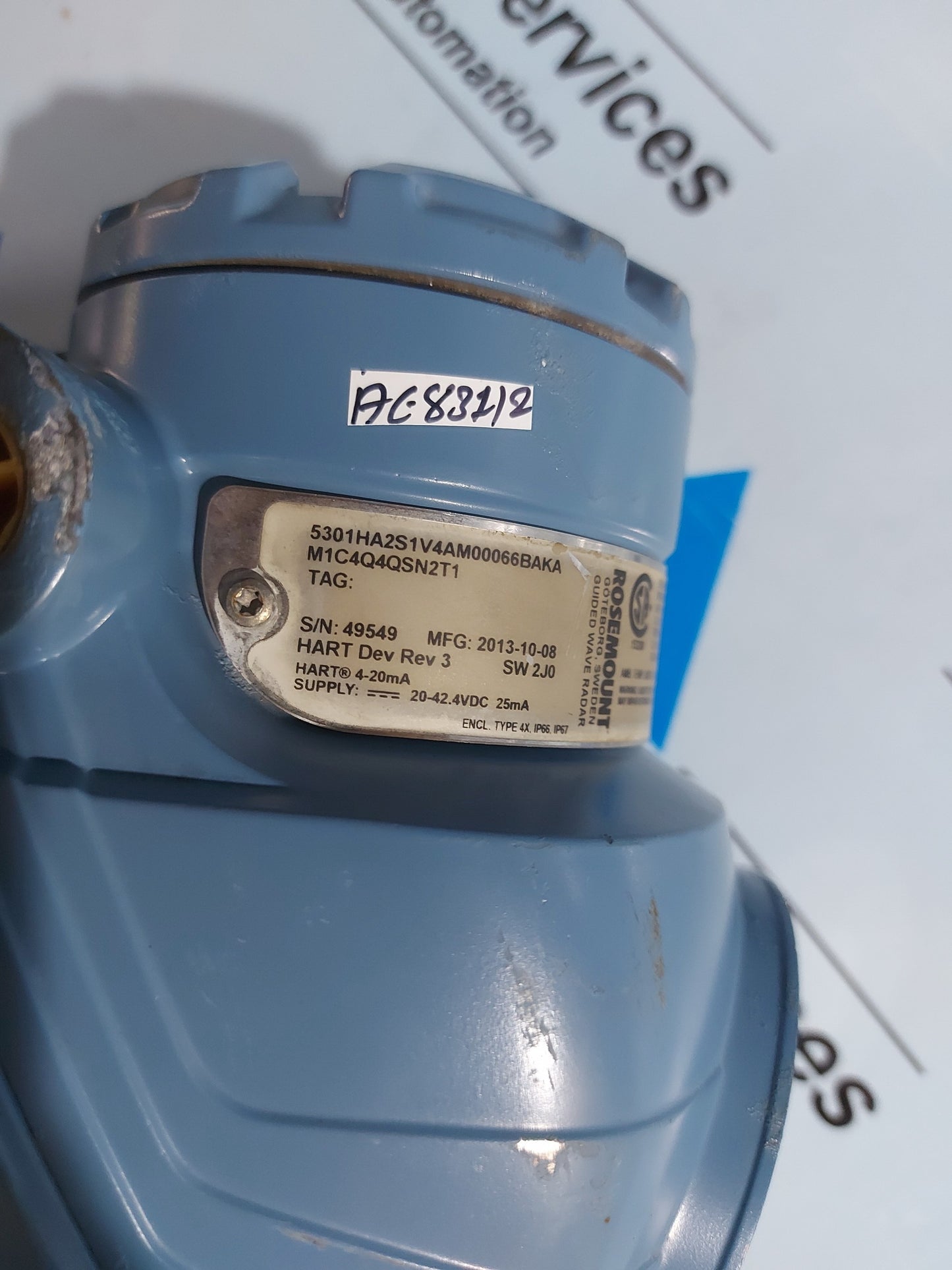 ROSEMOUNT 5300 SERIES LEVEL TRANSMITTER 5301HA2S1V4AM00066BAKA