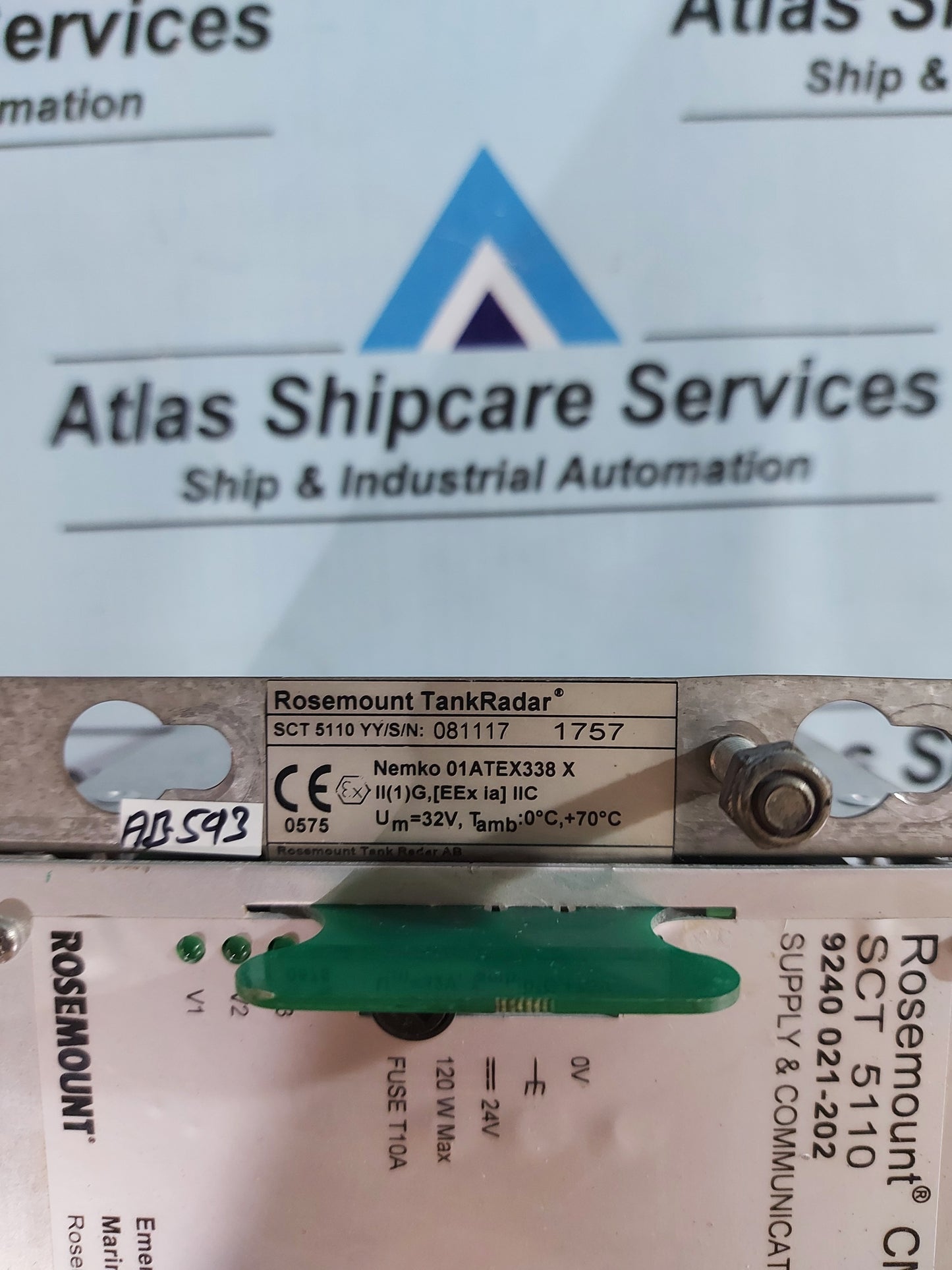 ROSEMOUNT SCT 5110 924 021-202 SUPPLY & COMMUNICATIONS TANK INTERFACE