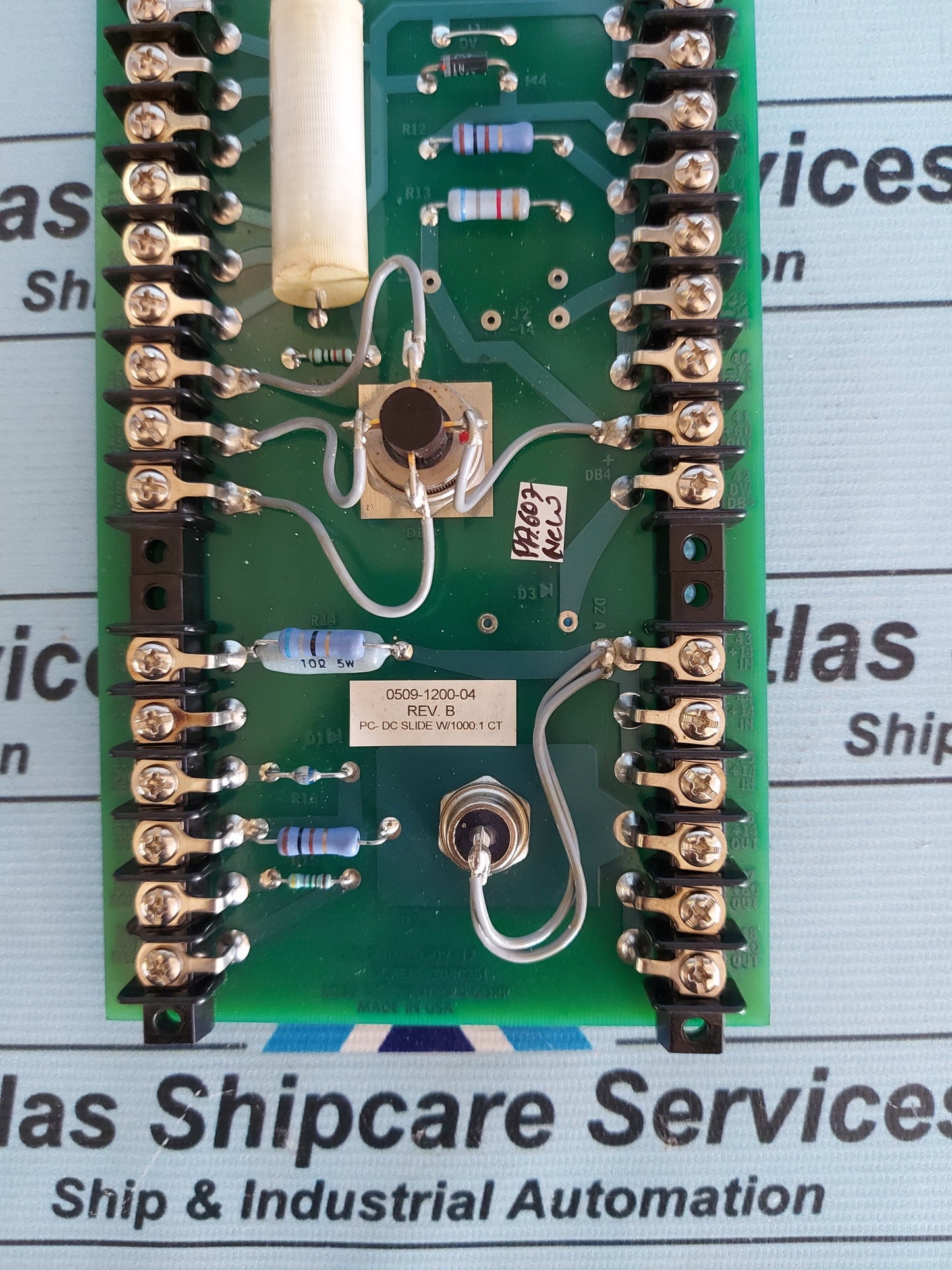 ROSS HILL CONTROLS 0509-1200-04 REV.B DC SLIDE C.B. W. BACL PLATE