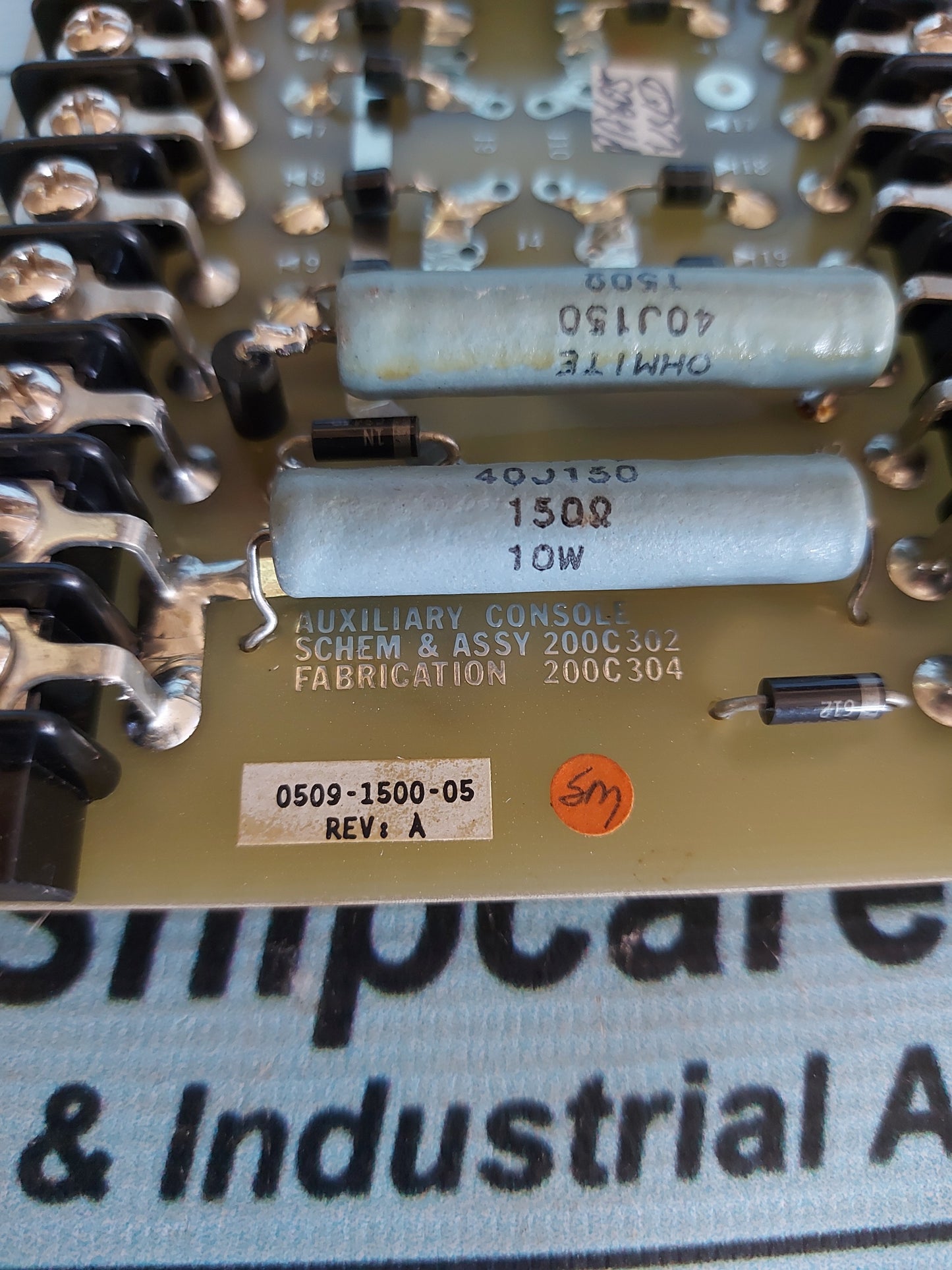 ROSS HILL CONTROLS 0509-1500-05 REV.A AUXILIARY CONSOLE PCB CARD