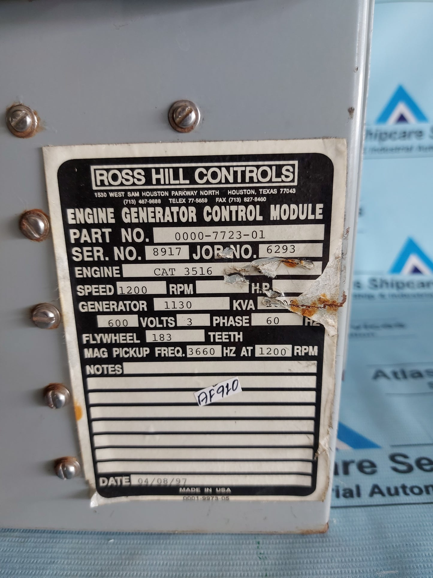 ROSS HILL CONTROLS EG-III CONTROL MODULE