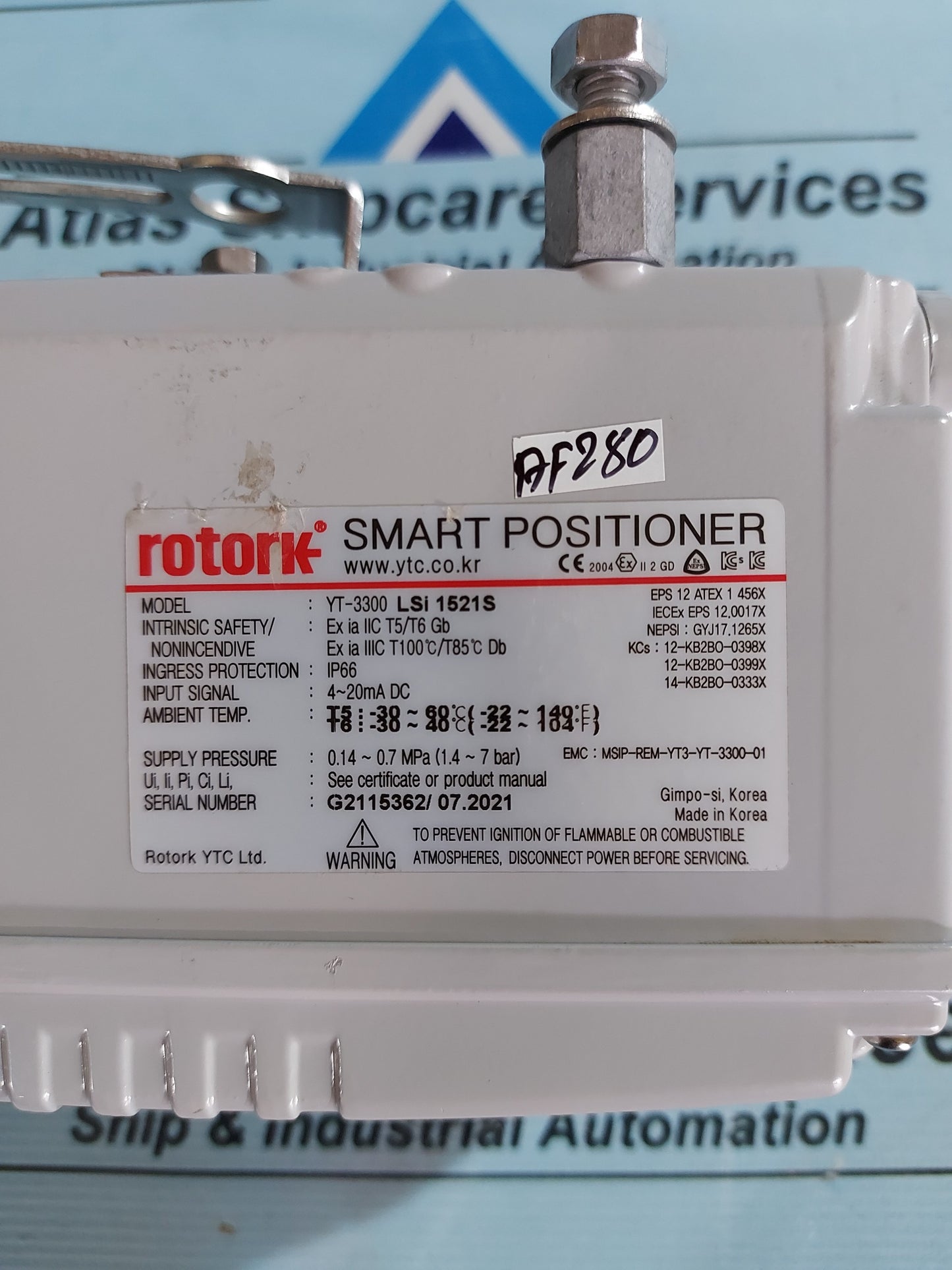 ROTORK YT-3300 LSi 1521S SMART POSITIONER