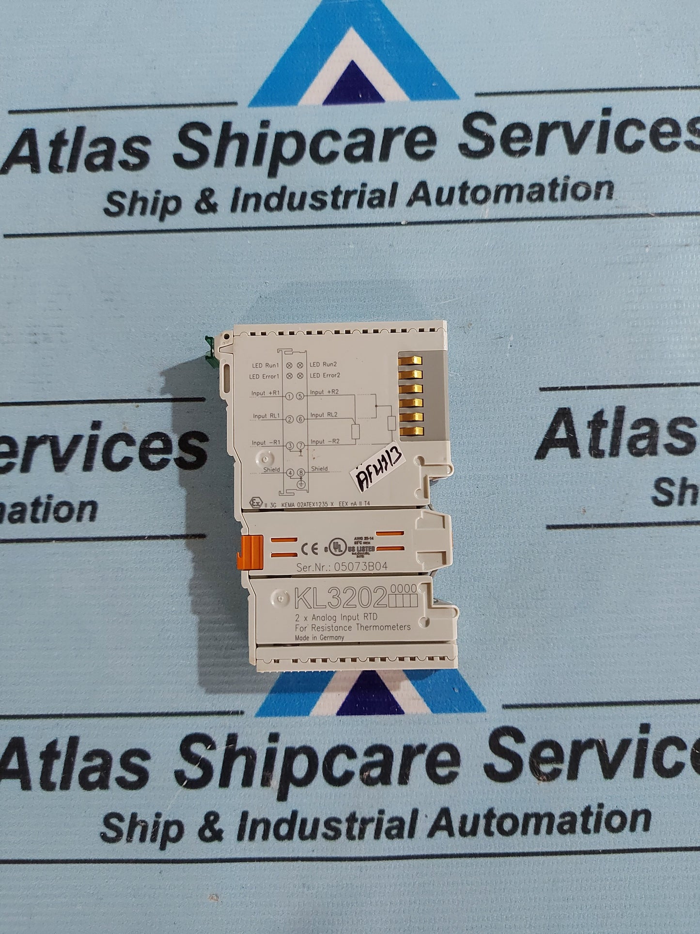 RS KL3202 BUS TERMINAL 2-CHANNEL ANALOG INPUT RTD MODULE