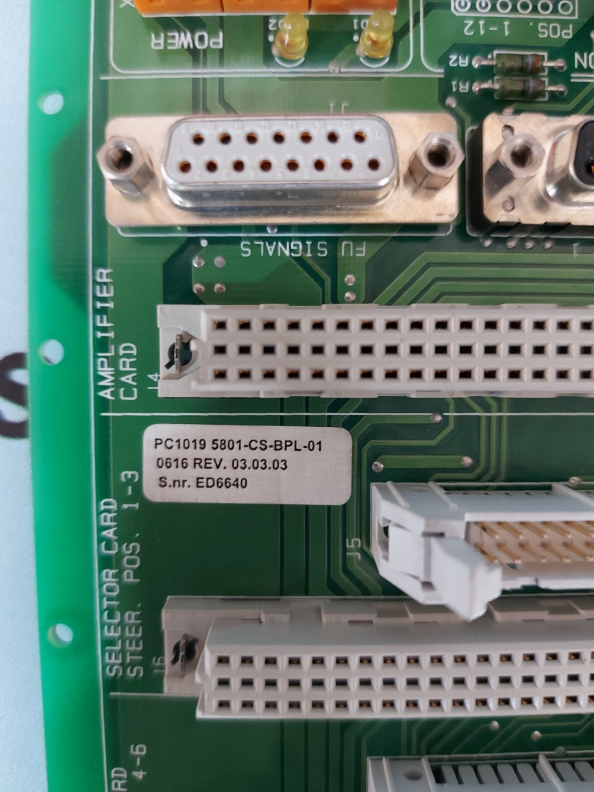 Rolls-Royce 5880-PC1019 Rev.B Steering Gears-Tenfjord Pcb Card