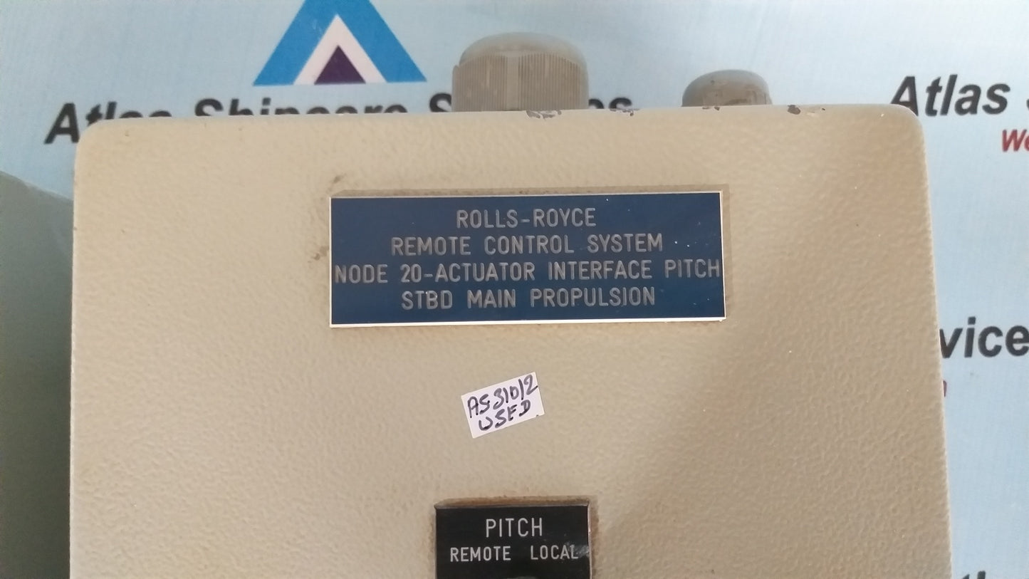 Rolls-Royce Remote Control System Node 20-Actuator Interface Pitch STBD Main Propulsion