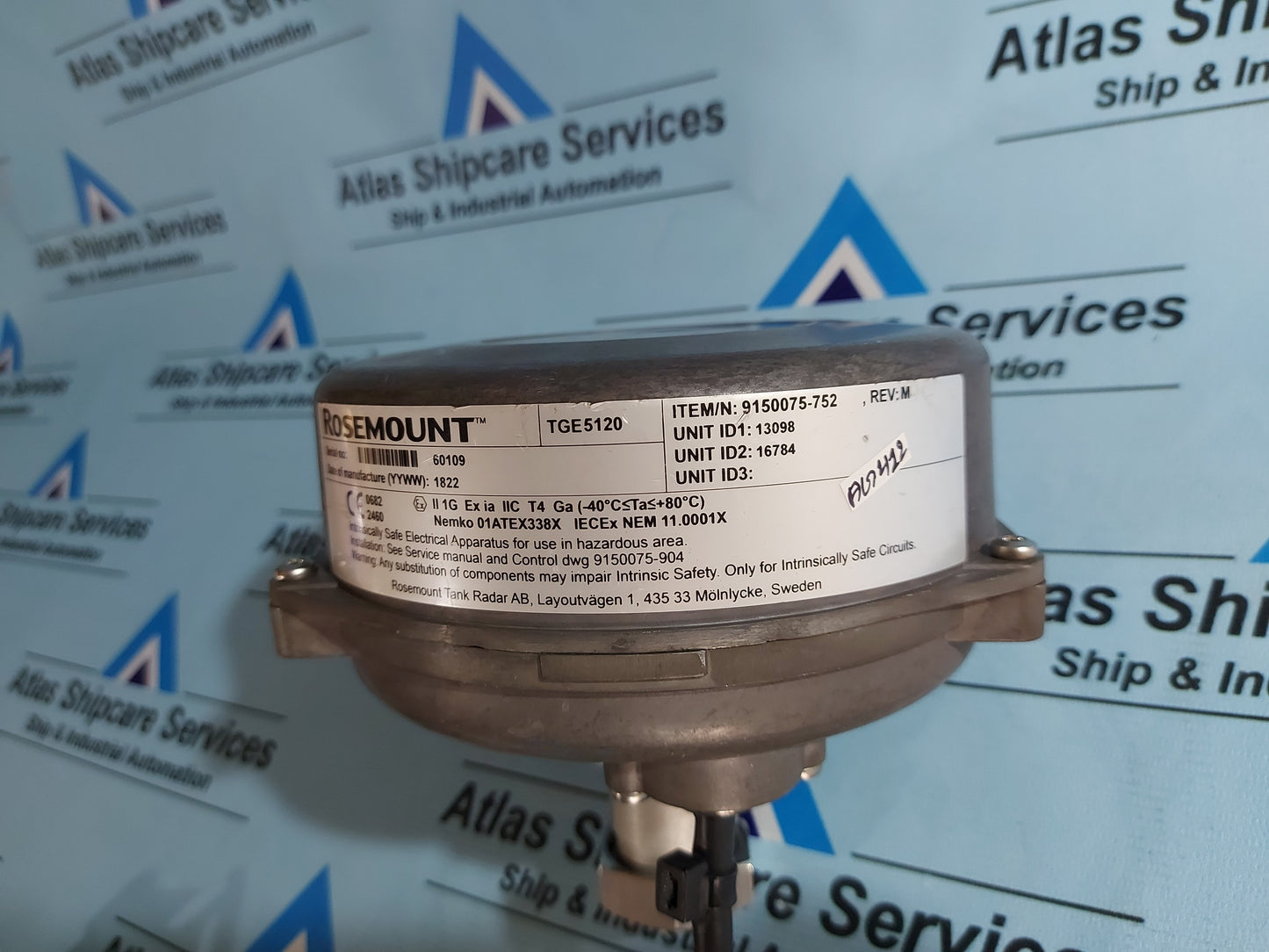 SAAB ROSEMOUNT TANK RADAR TGE 5120 TANK LEVEL GAUGING SYSTEM REV.M AG412