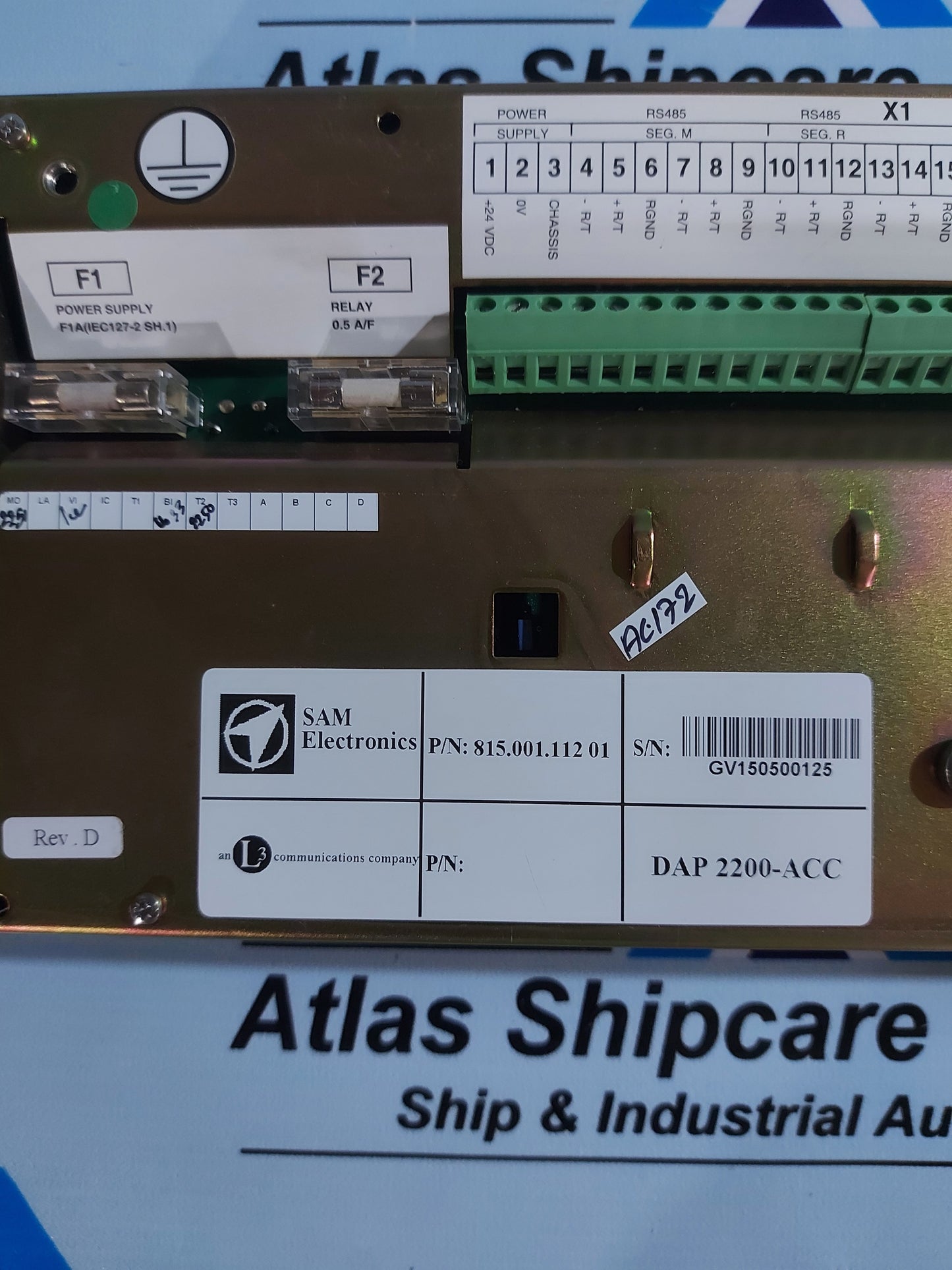 SAM ELECTRONICS DAP 2200-ACC P/N 815.001.112 01 MONITORING AND CONTROL SYSTEM