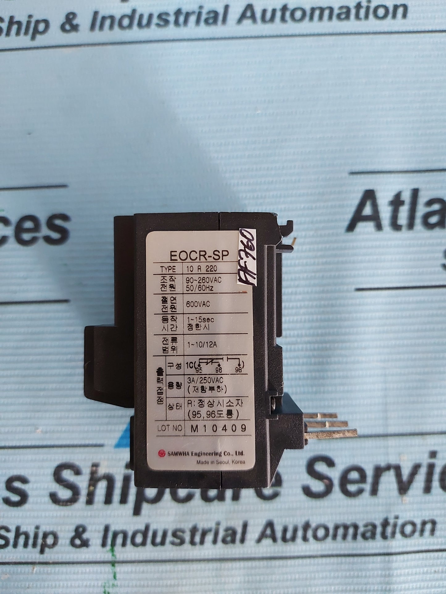 SAMWHA EOCR-SP 10 R 220 ELECTRONIC OVERCURRENT RELAY