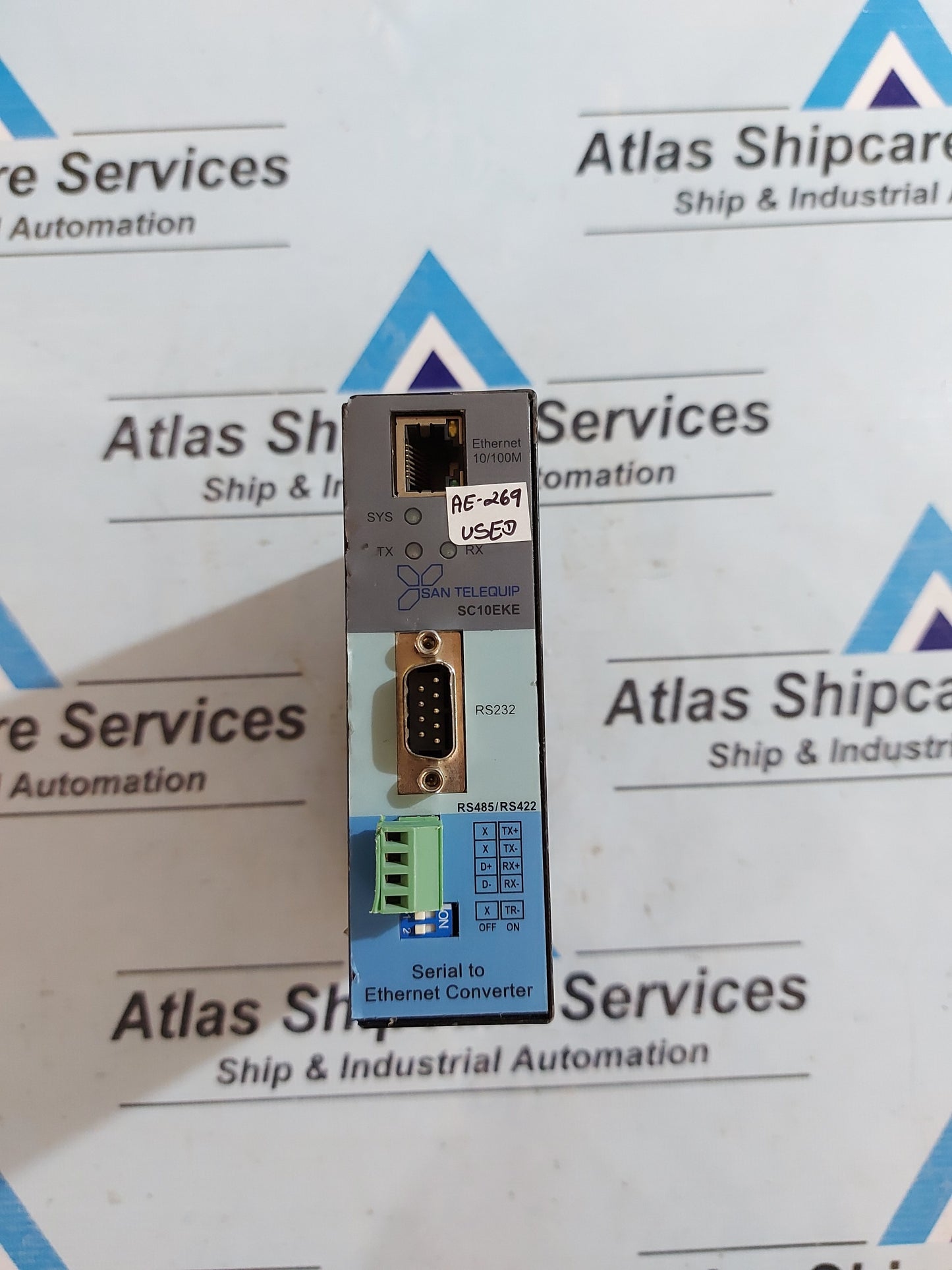SAN TELEQUIP SC10EKE SERIAL TO ETHERNET CONVERTER