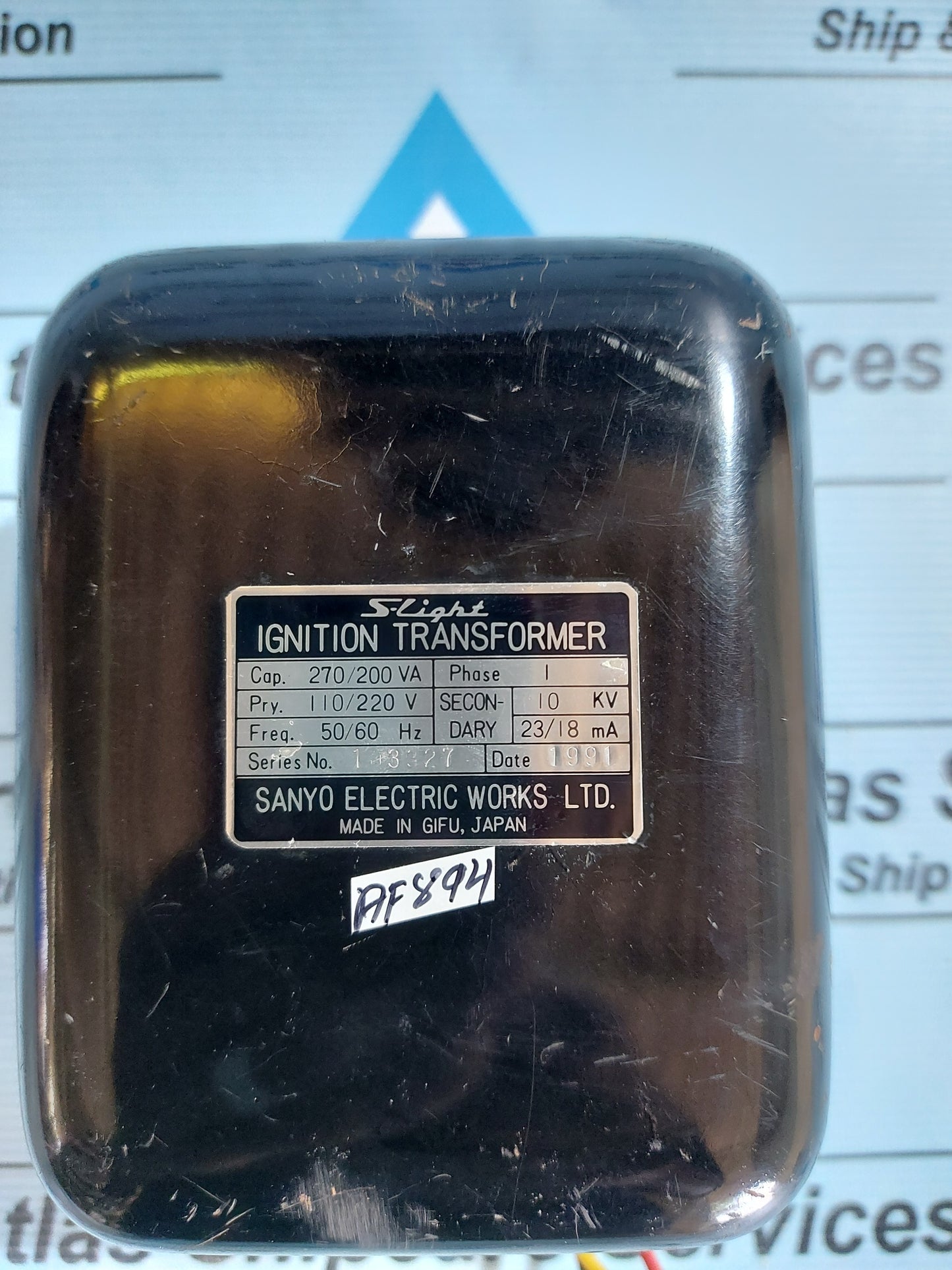 SANYO ELECTRIC S-LIGHT IGNITION TRANSFORMER 270/200VA