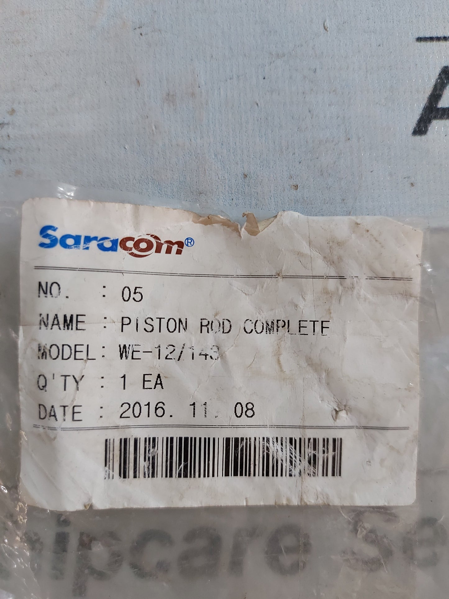 SARACOM WE-12/143 PISTON ROD COMPLETE