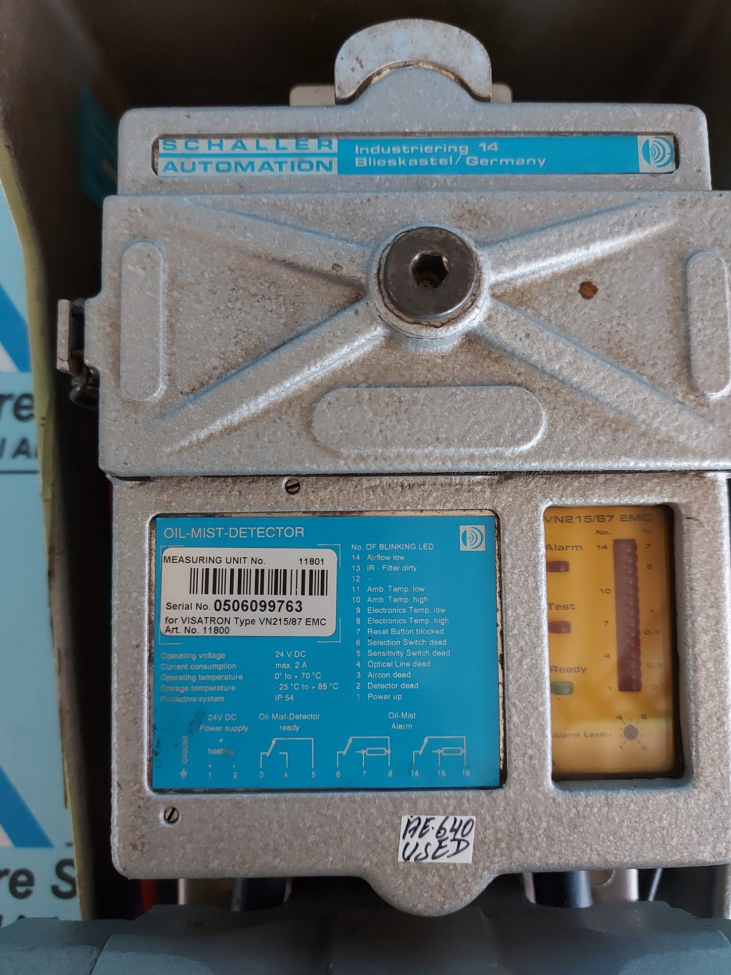 SCHALLER AUTOMATION VN 215/87 OIL MIST DETECTOR