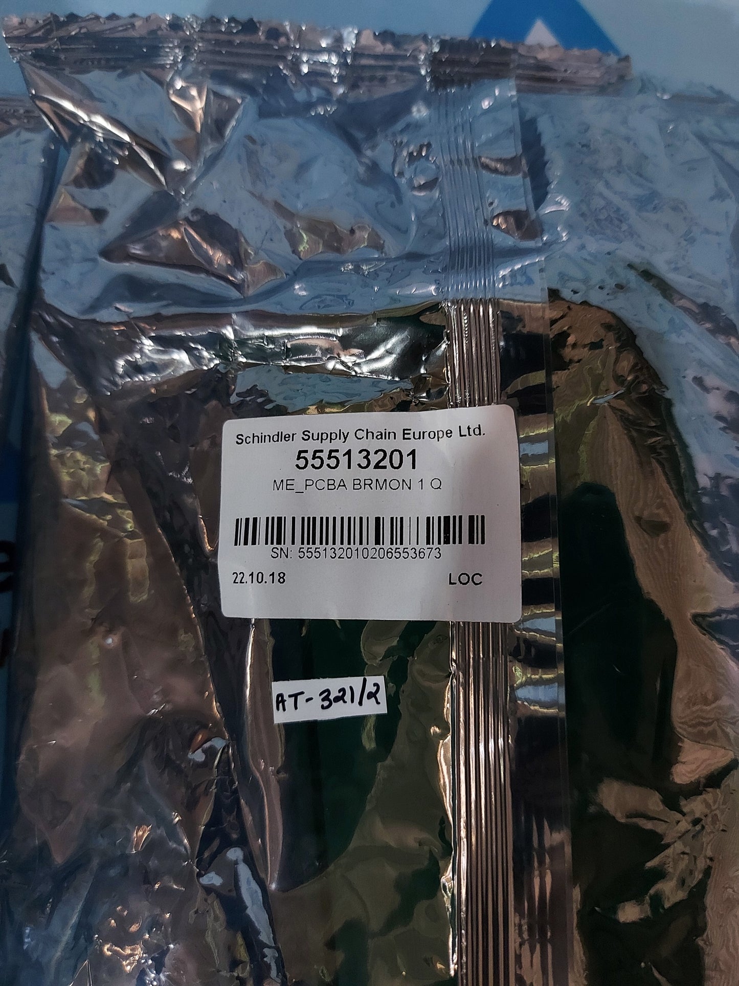 SCHINDLER BRMON 1.Q 55513201 ELEVATOR CONTROL BOARD