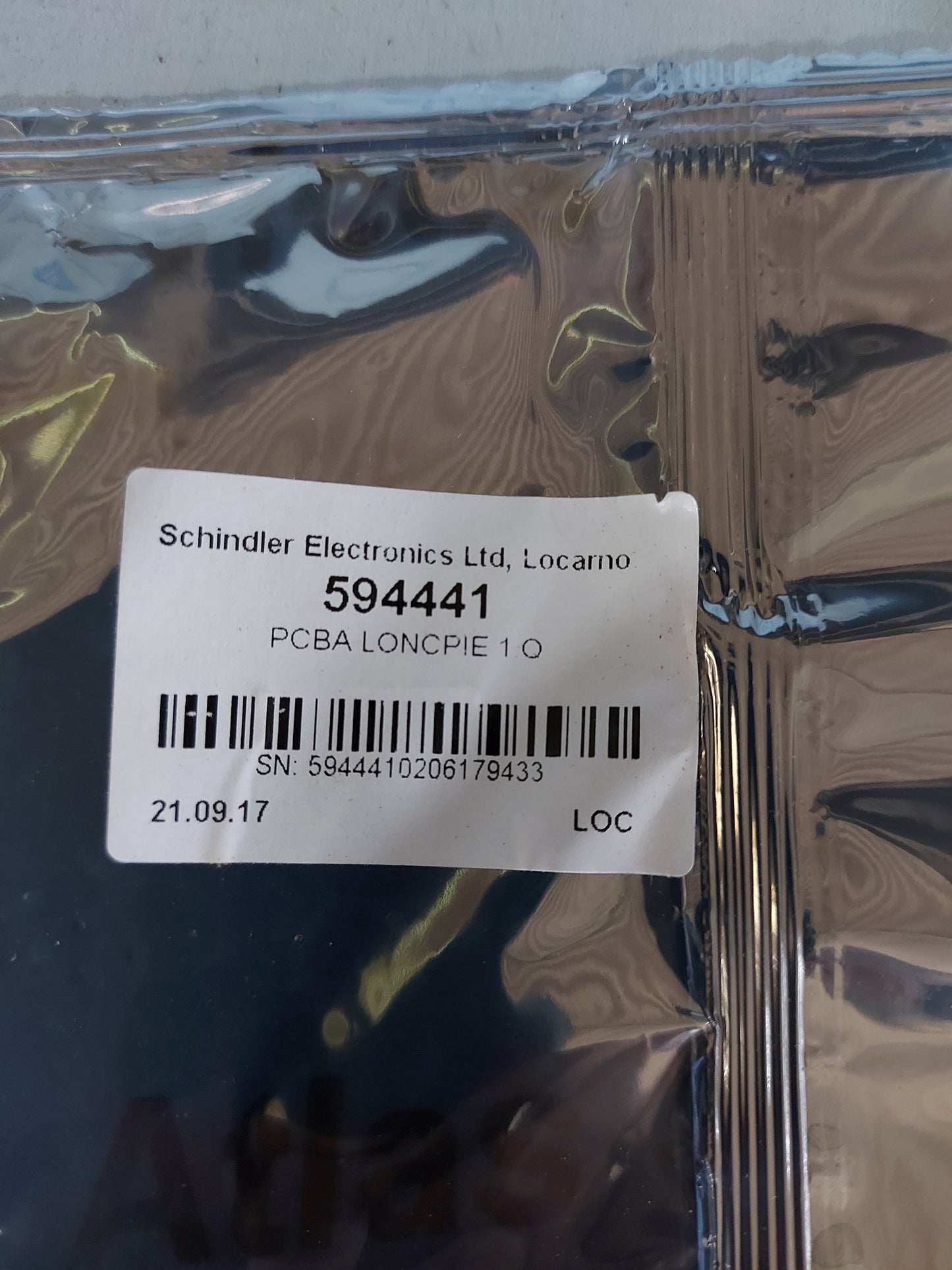 SCHINDLER LONCIPIE 1.QE 594396 ELEVATOR COMMUNICATION BOARD