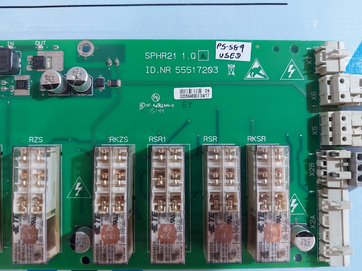 SCHINDLER SPHR21 1.QA 55517203 ELEVATOR BOARD