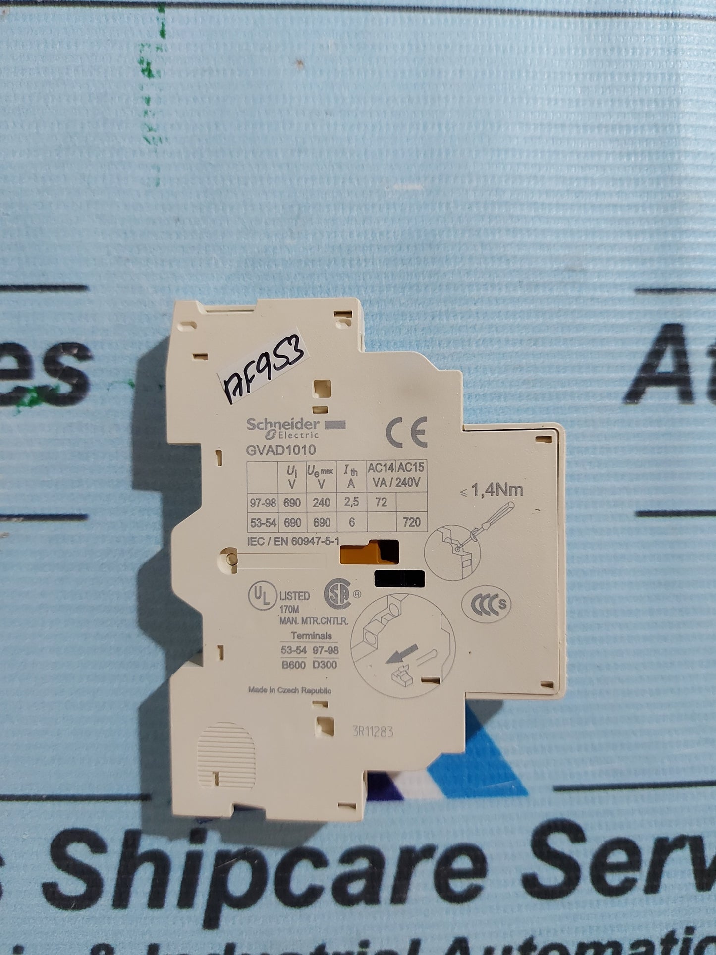SCHNEIDER ELECTRIC GVAD1010 AUXILIARY CONTACT
