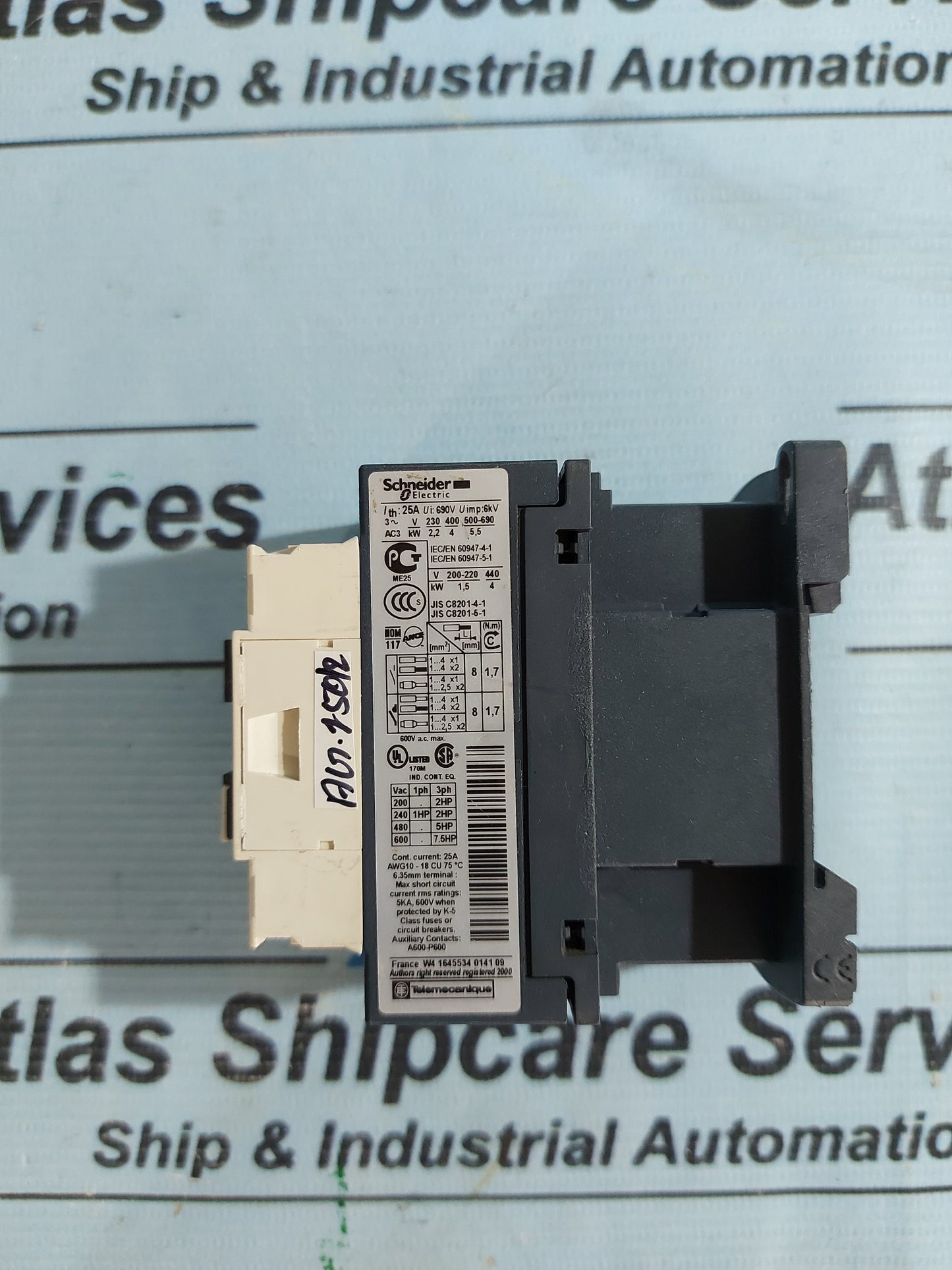 SCHNEIDER ELECTRIC LC1D09 THREE POLE CONTACTOR AG150