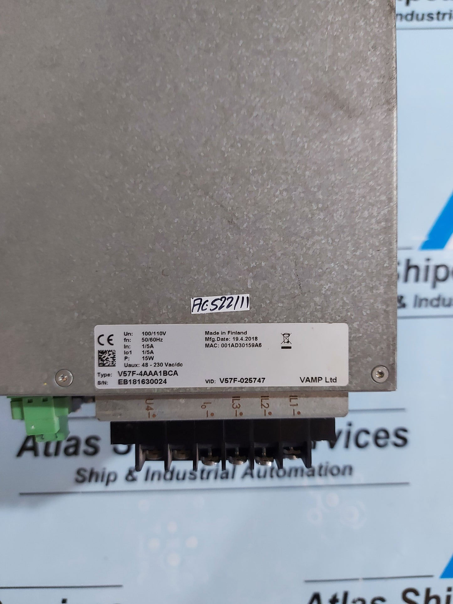 SCHNEIDER ELECTRIC V57F-4AAA1BCA FEEDER MOTOR RELAY