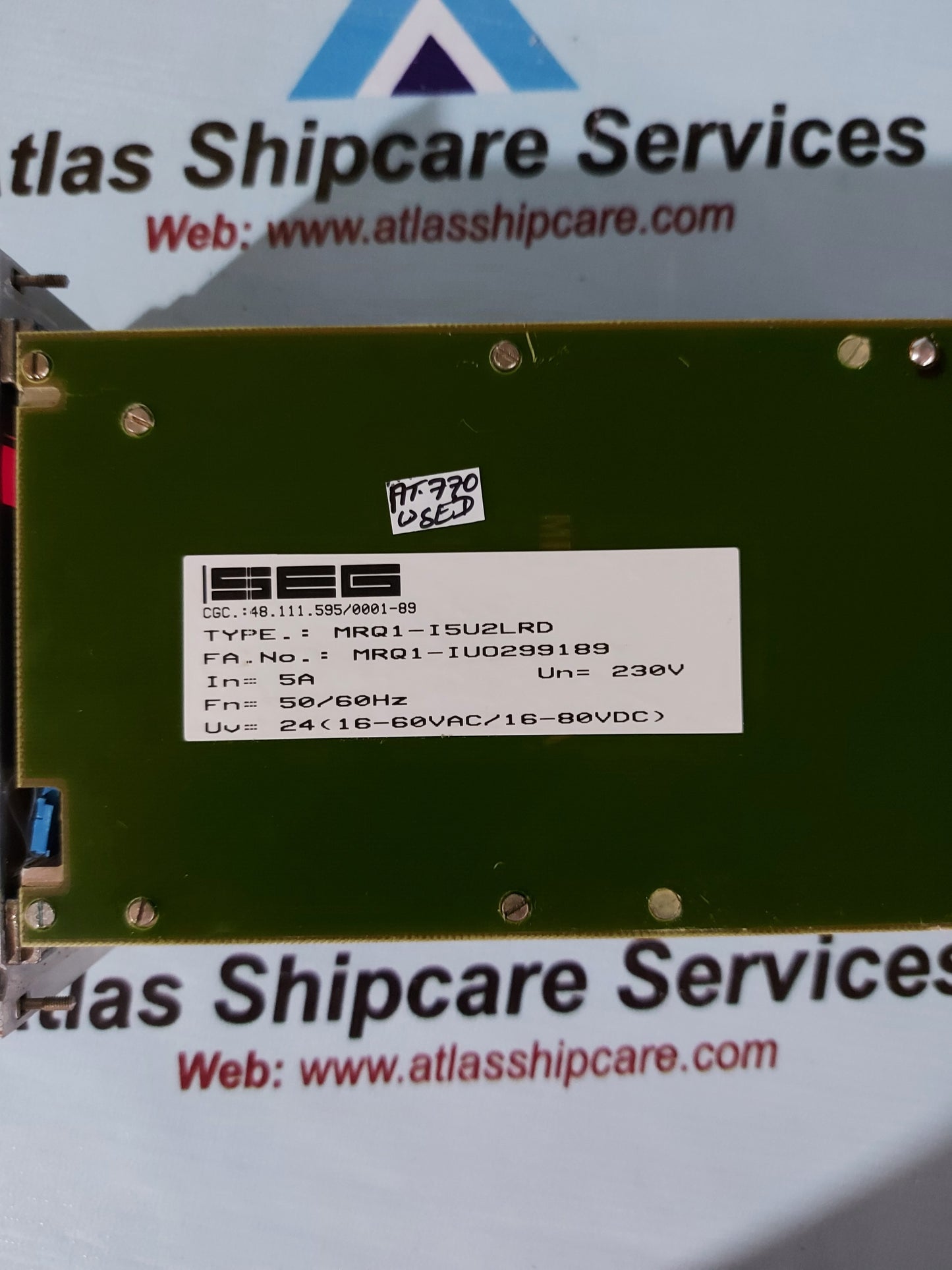 SEG MRQ1-I5U2LRD MULTIFUNTION RELAY FOR FIELD FAILURE PROTECTION