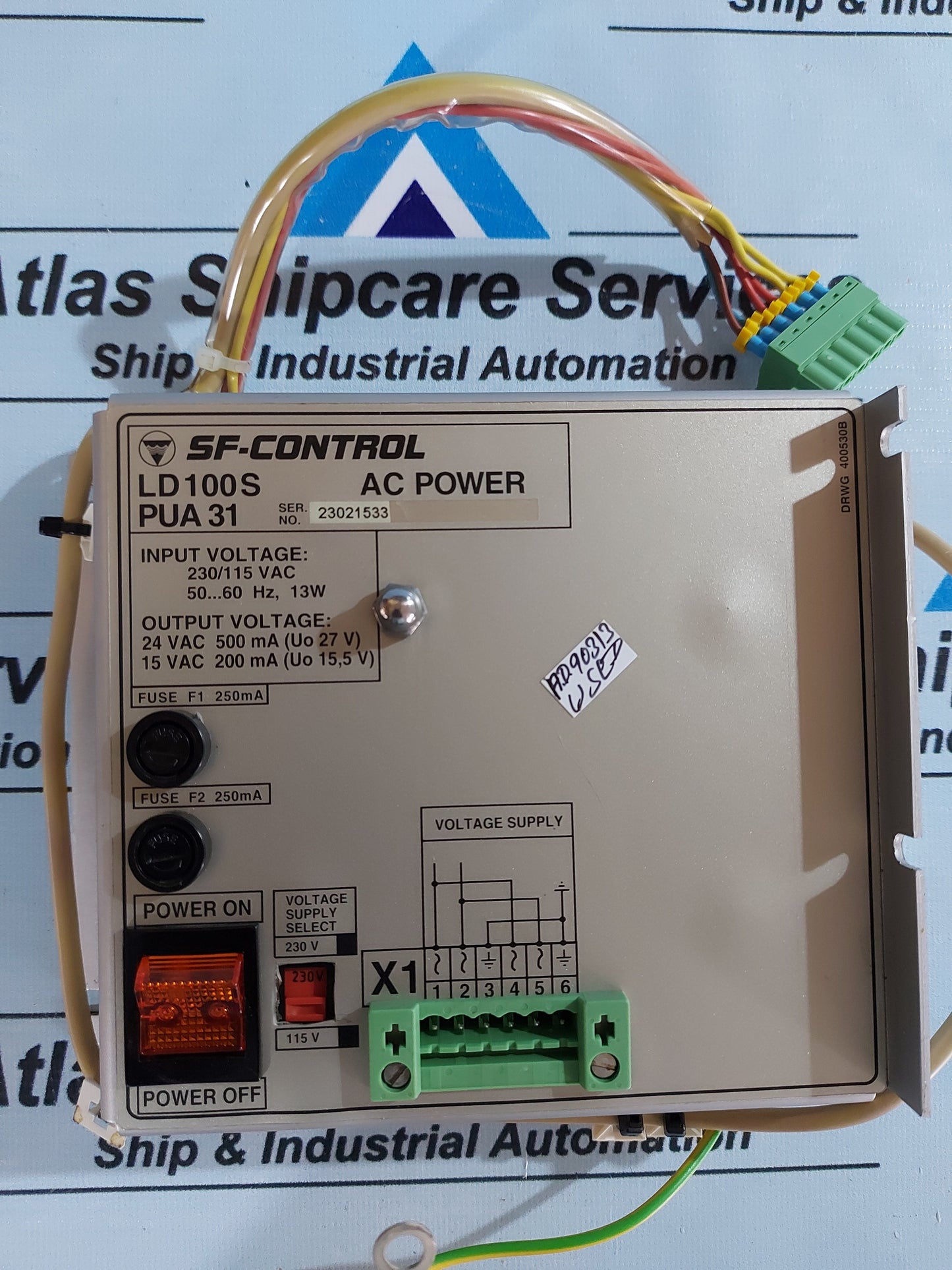 SF-CONTROL LD 100S PUA 31 FRAME GRABBER BOARD 230/115VAC 50/60Hz