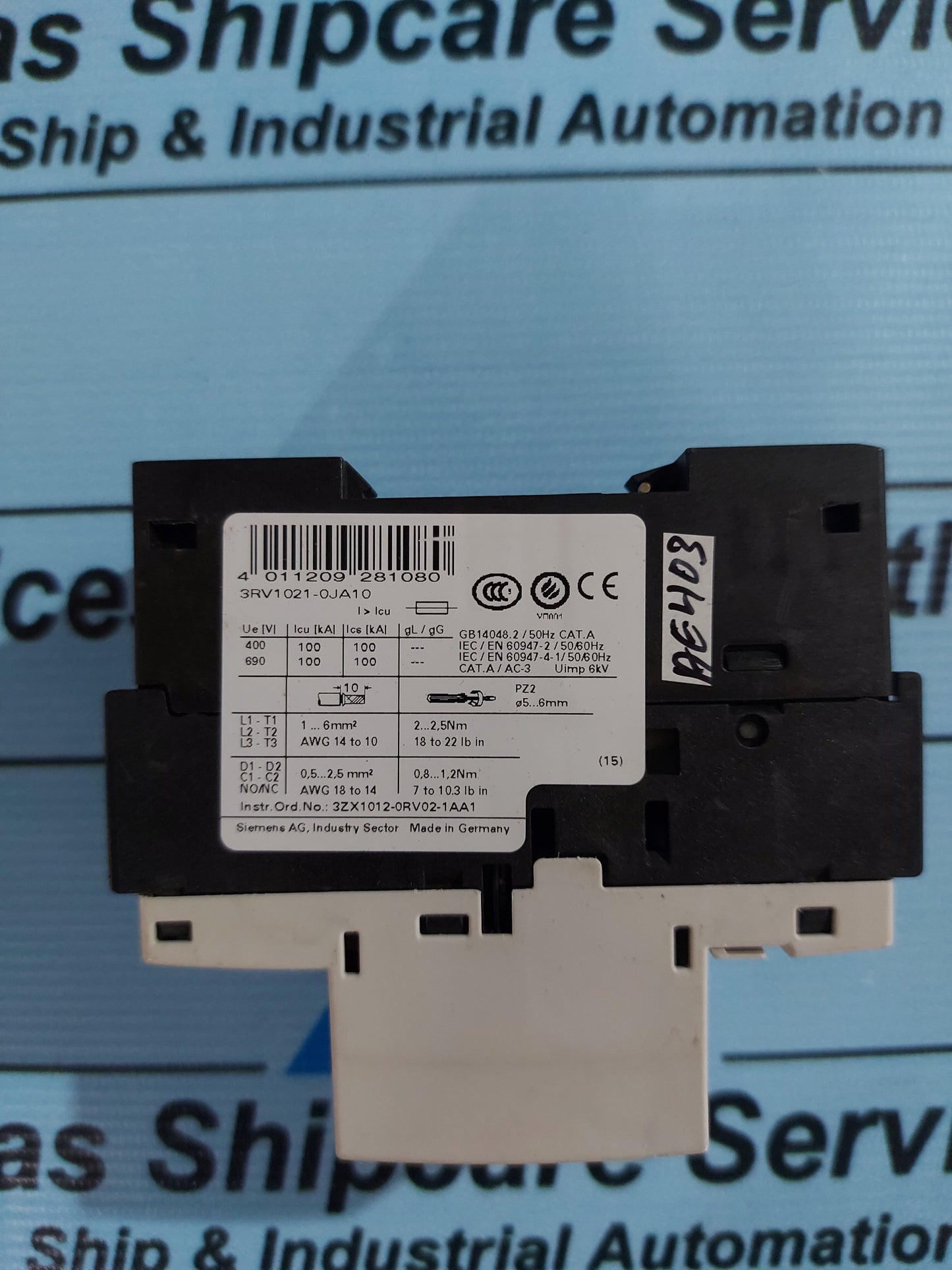 SIEMENS 3RV1021-0JA10 MOTOR STATER PROTECTOR
