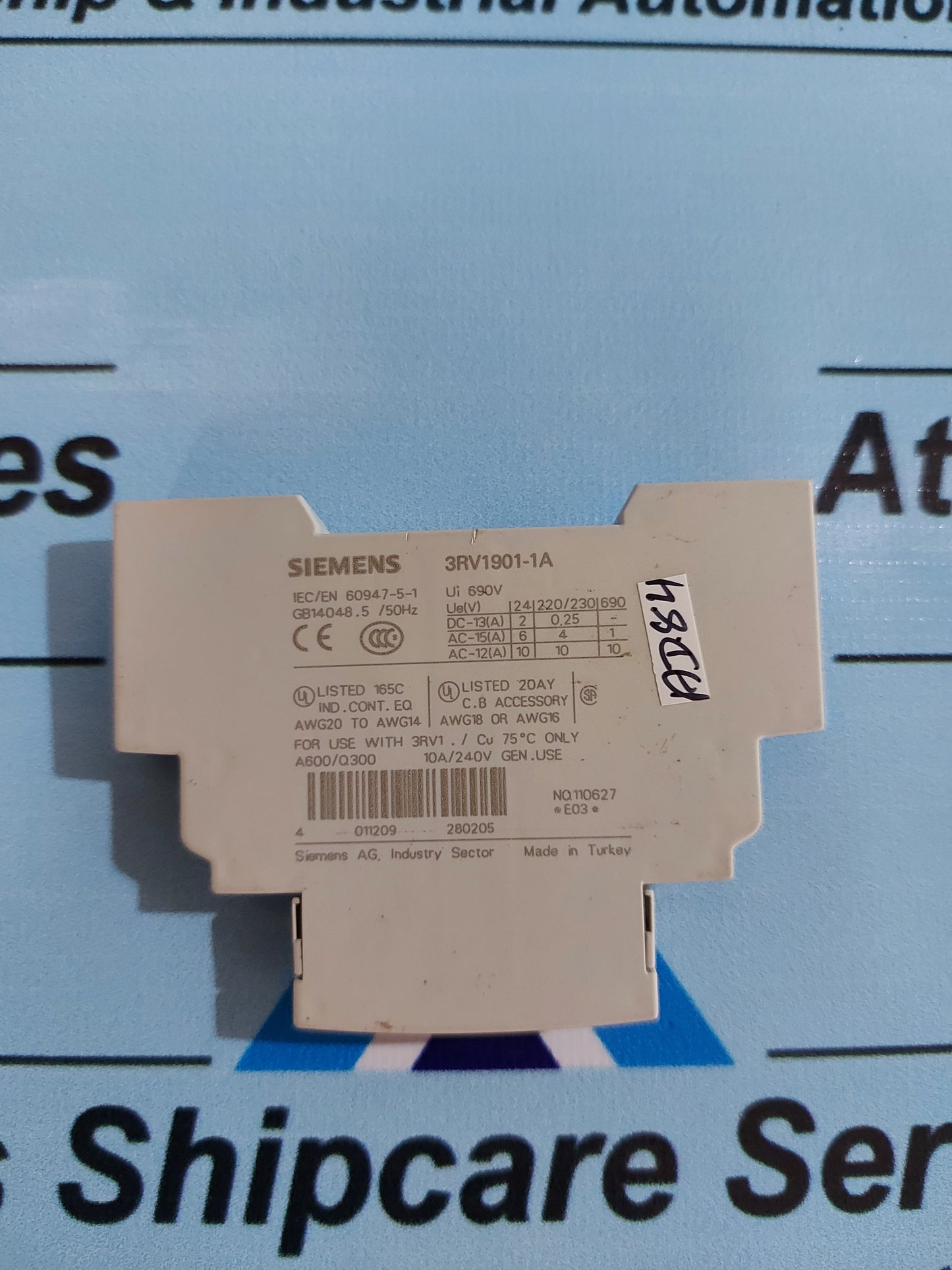 SIEMENS 3RV1901-1A AUXILIARY CONTACT BLOCK