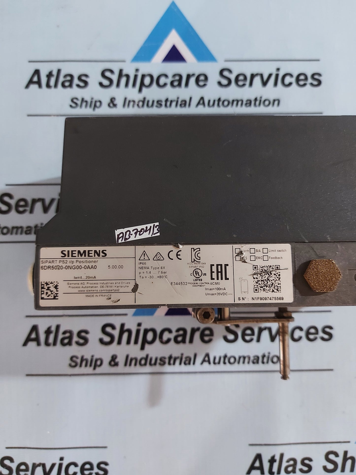 SIEMENS 6DR5020-0NG00-0AA0 SIPART PS2 I/P POSITIONER PROCESS CONTROL UNIT
