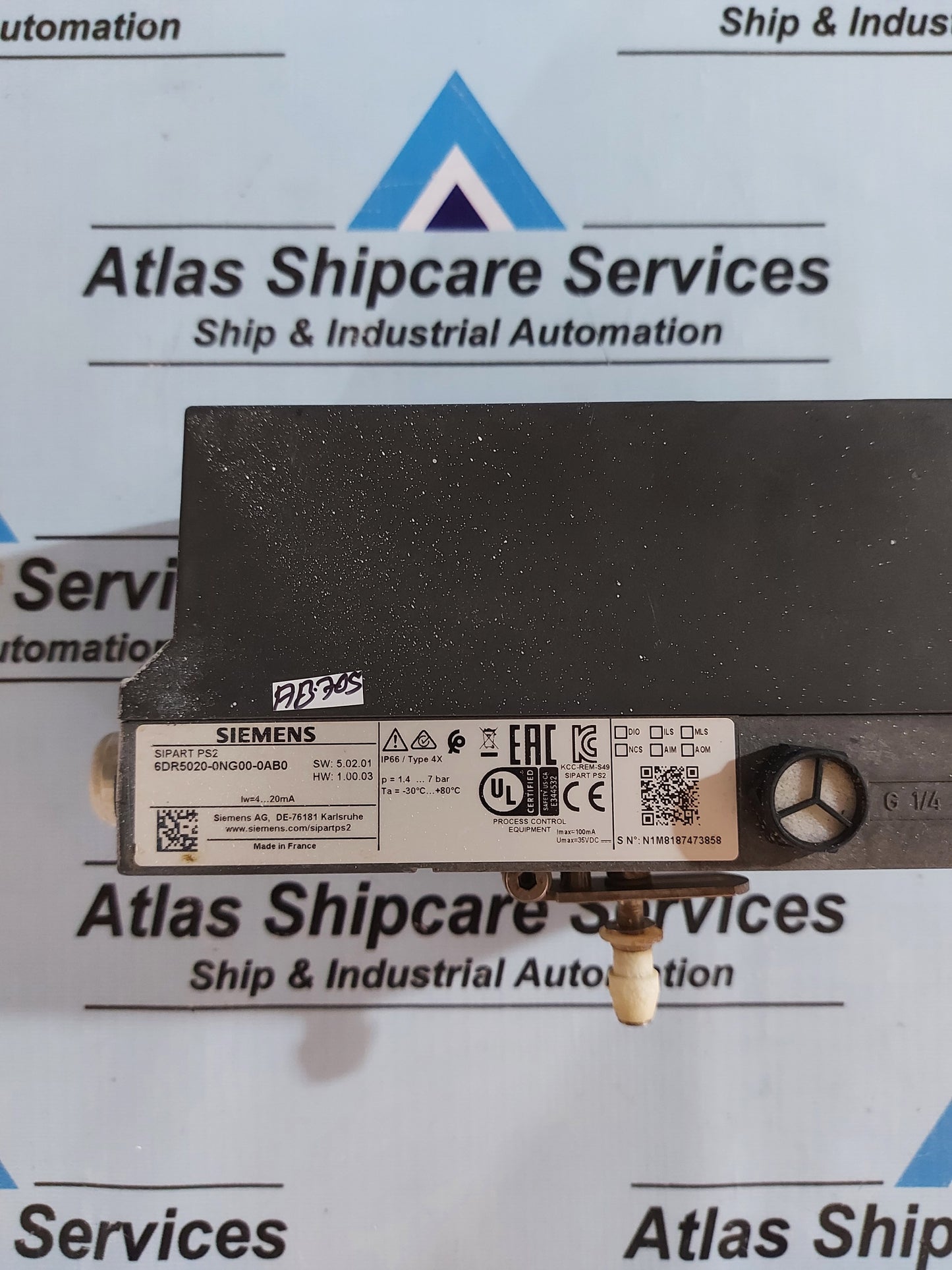 SIEMENS 6DR5020-0NG00-0AB0 SIPART PS2 SMART ELECTROPNEUMATIC POSITIONER