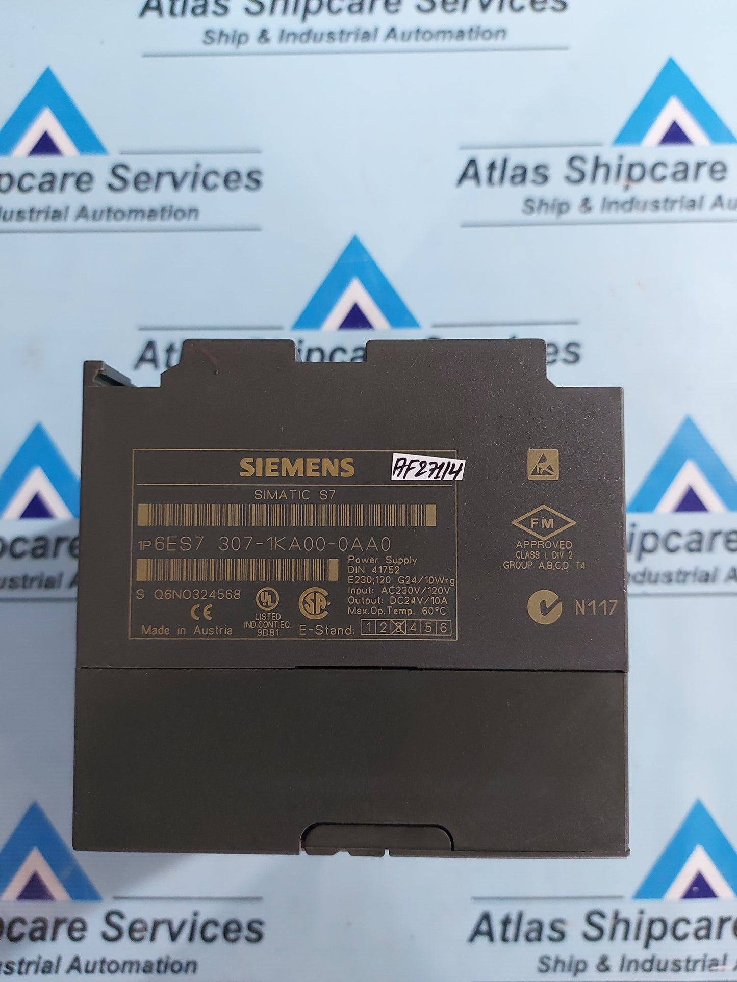 SIEMENS 6ES7 307-1KA00-0AA0 PS307 POWER SUPPLY