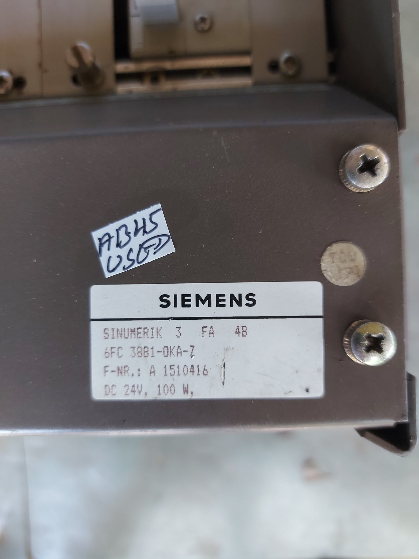 SIEMENS 6FC 3881-0KA-Z SINUMERIK 3 FA 4B
