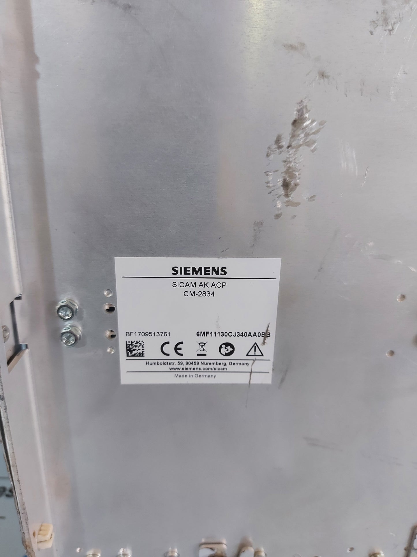 SIEMENS 6MF11130CJ340AA0BB SICAM AK 1703 ACP