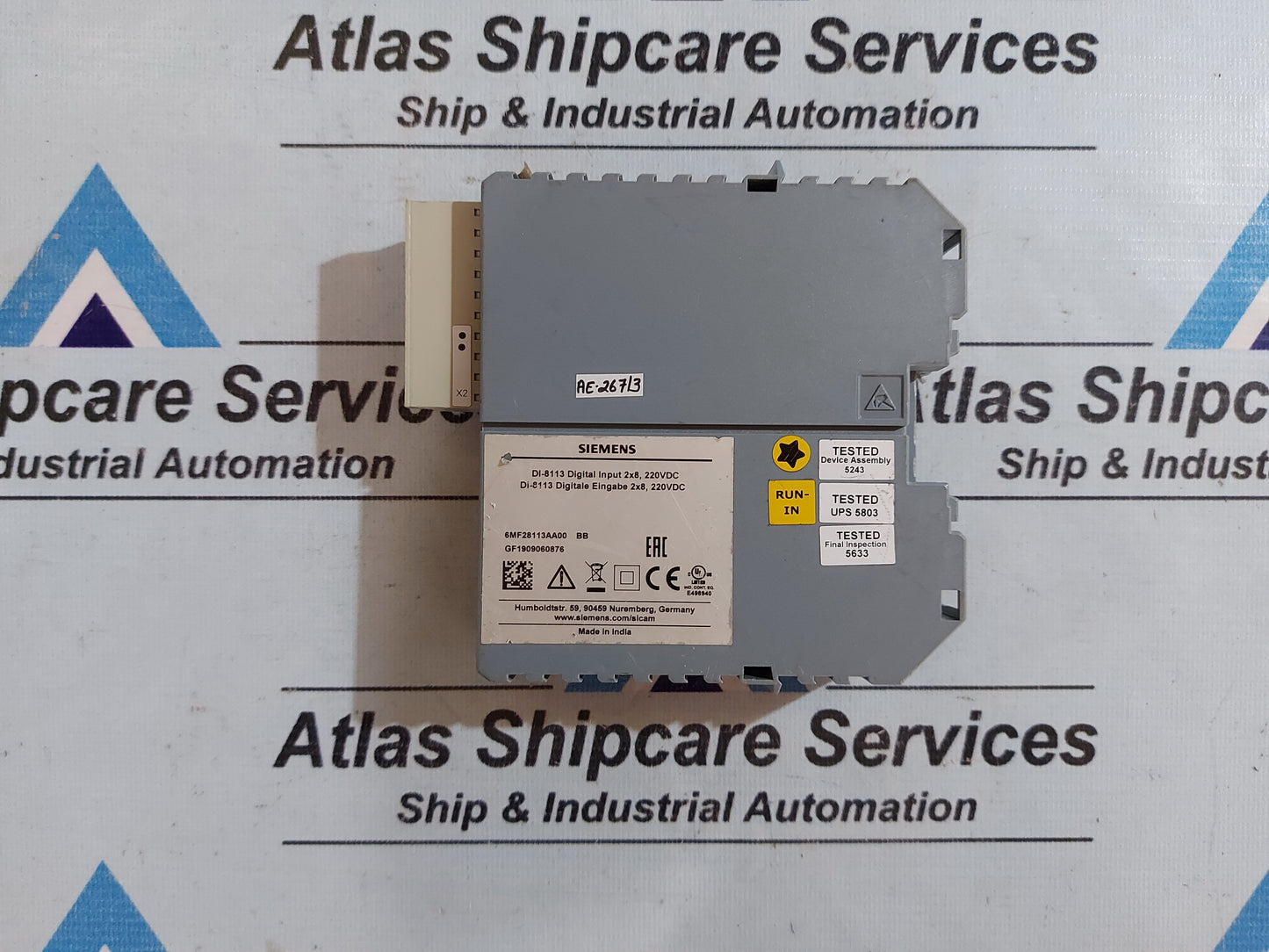 SIEMENS 6MF28113AA00 SICAM A8000 DI-8113 DIGITAL INPUT MODULE