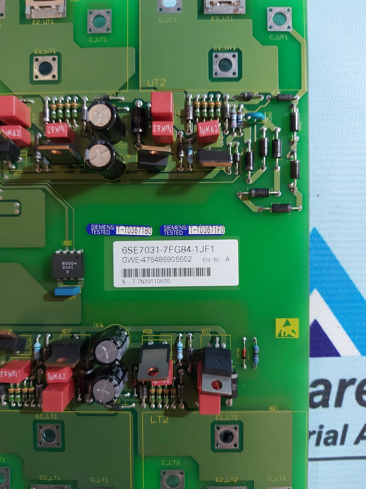 SIEMENS 6SE7031-7FG84-1JF1 POWER SUPPLY BOARD