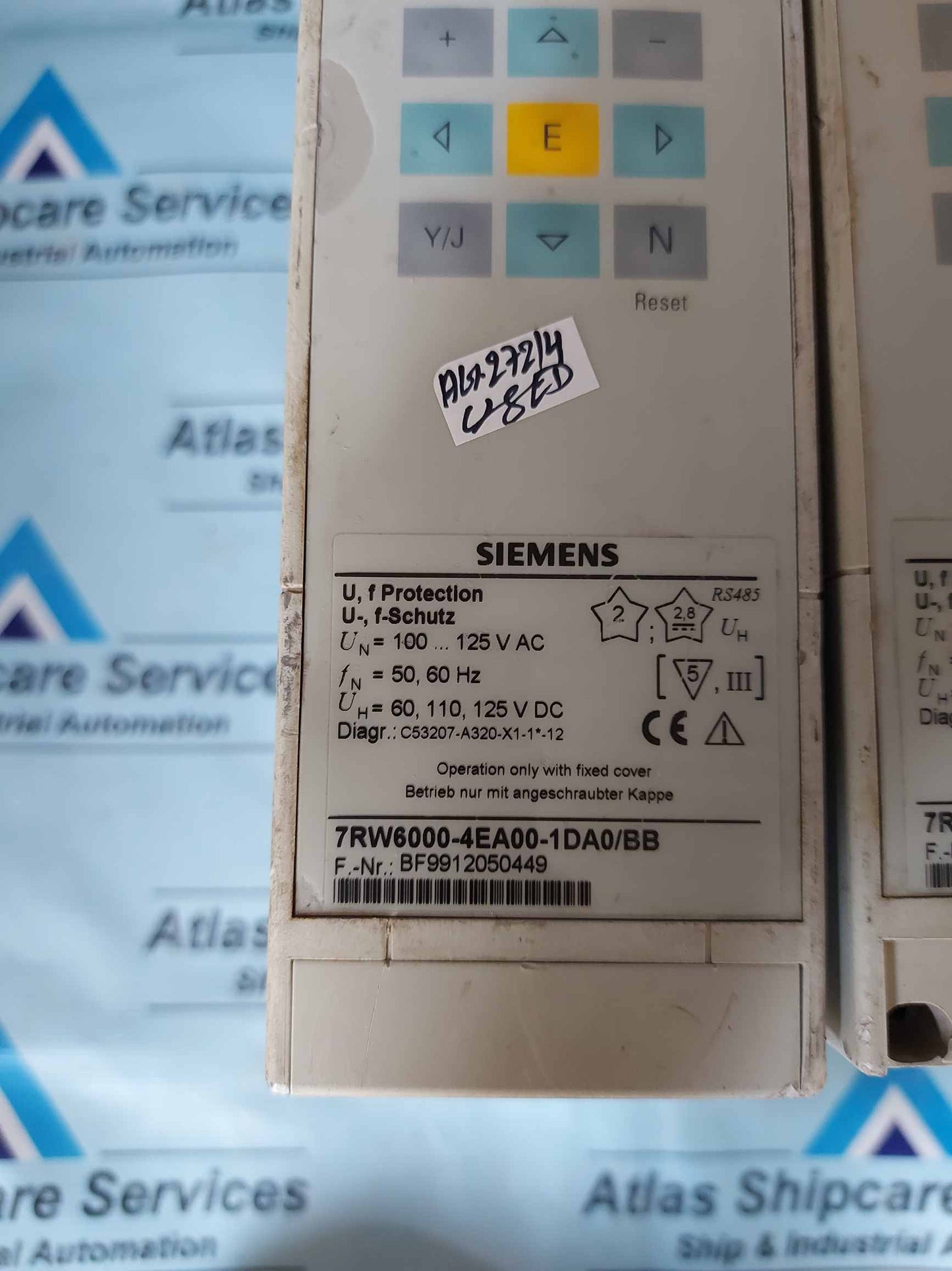 SIEMENS 7RW6000-4EA00-1DA0/BB NUMERICAL OVERCURRENT PROTECTION RELAY AG272