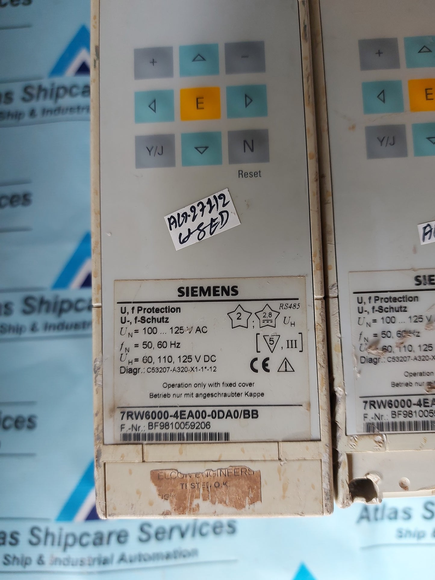 SIEMENS 7RW6000-4EA00-1DA0/BB NUMERICAL OVERCURRENT PROTECTION RELAY AG271