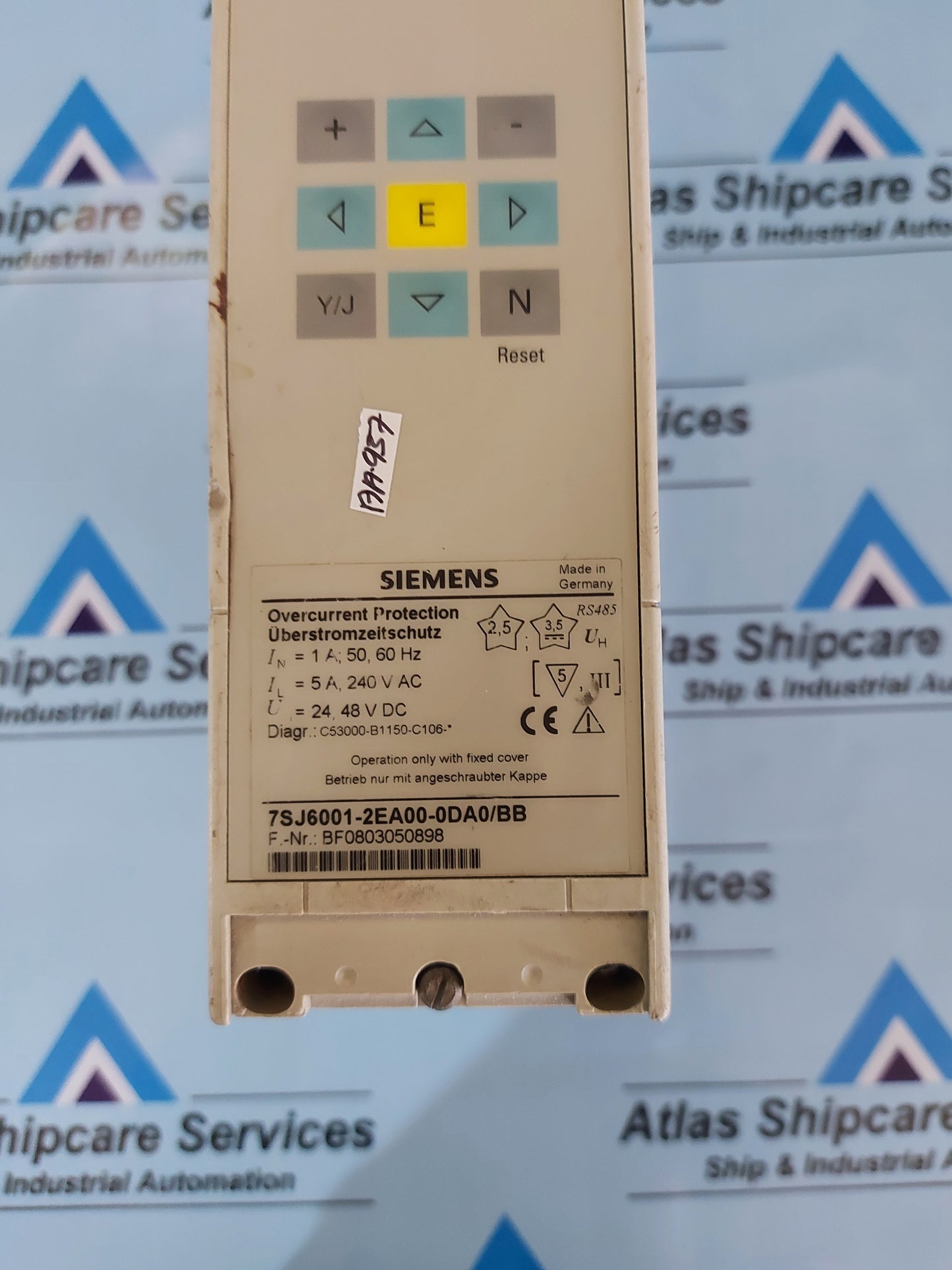 SIEMENS 7SJ6001-2EA00-0DA0/BB OVERCURRENT PROTECTION RELAY
