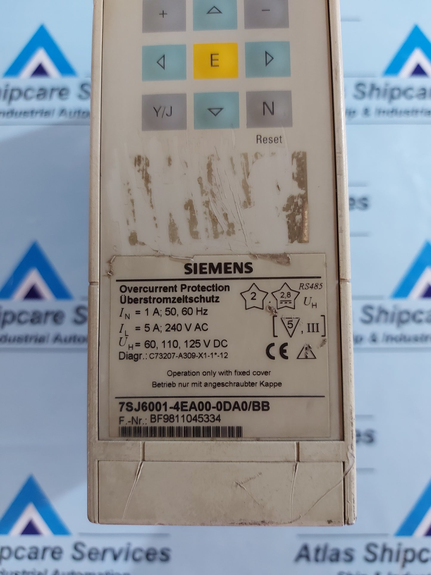 SIEMENS 7SJ6001-4EA00-0DA0/BB OVERCURRENT PROTECTION
