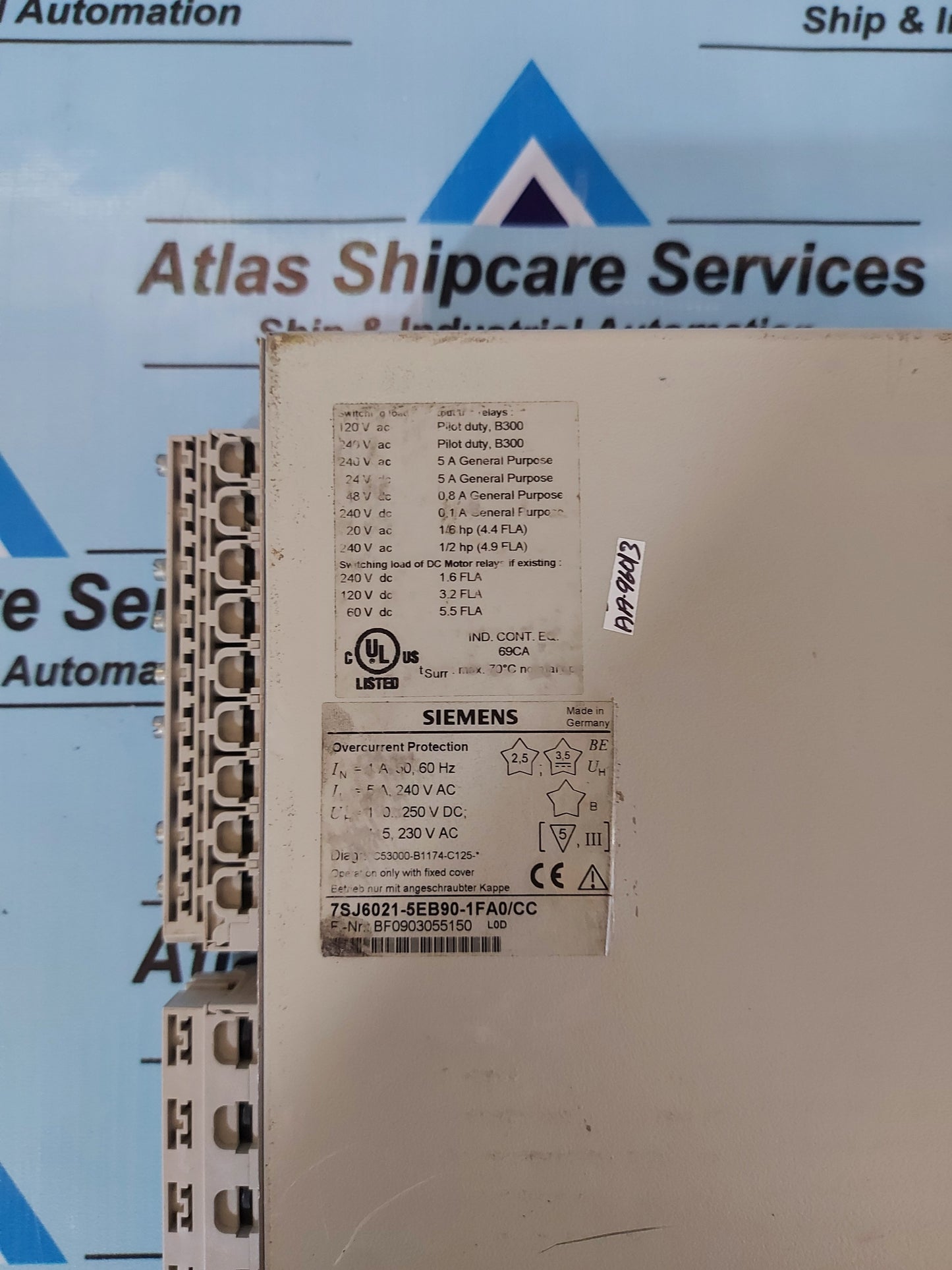 SIEMENS 7SJ6021-5EB90-1FA0/CC OVERCURRENT PROTECTION RELAY