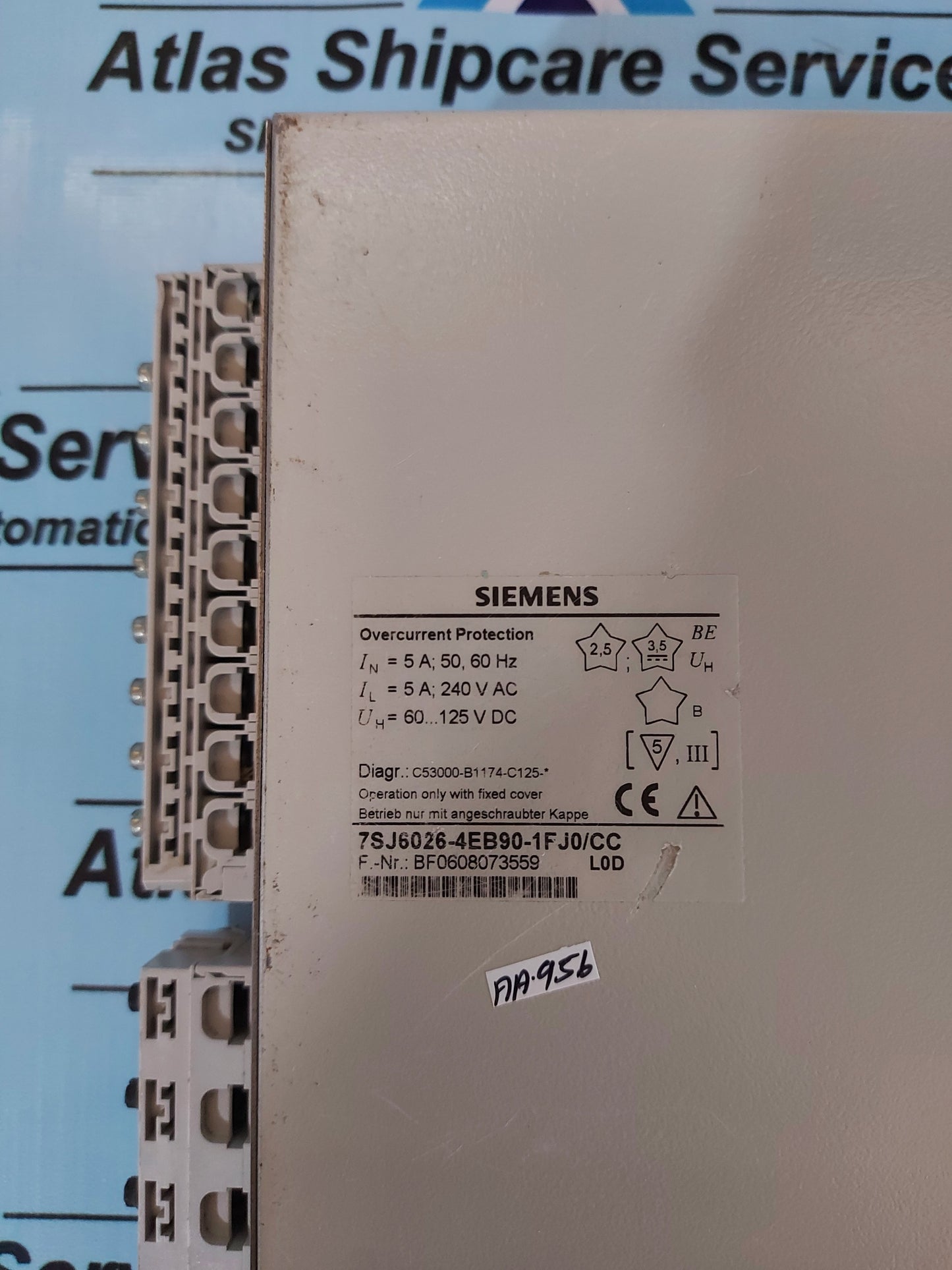 SIEMENS 7SJ6026-4EB90-1FJ0/CC OVERCURRENT PROTECTION RELAY