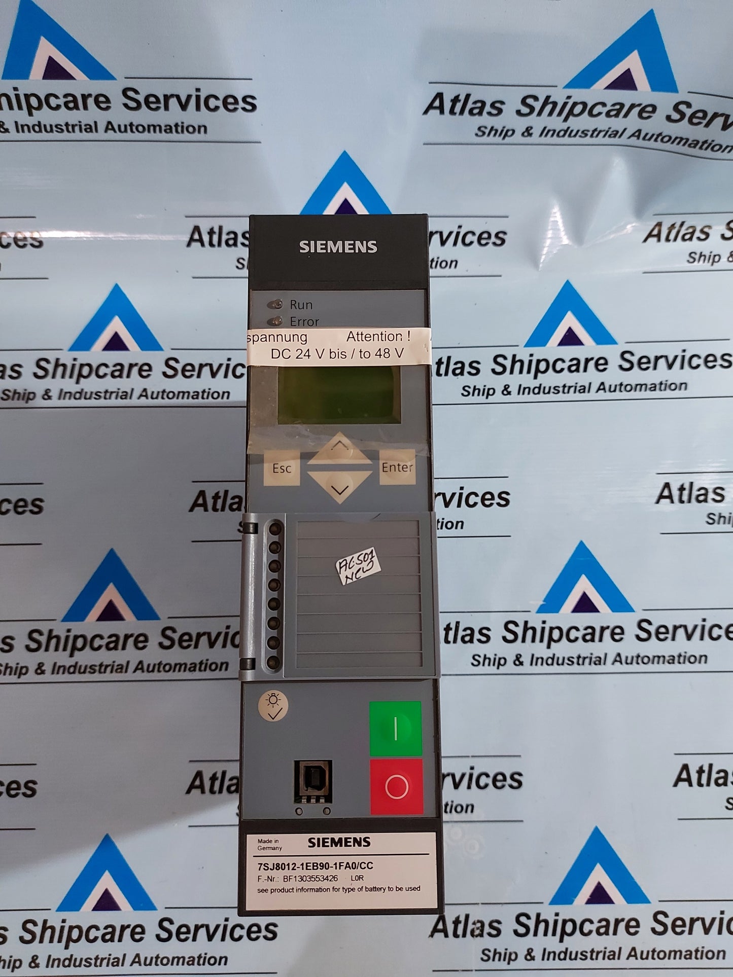 SIEMENS 7SJ8012-1EB90-1FA0/CC OVERLOAD PROTECTION RELAY
