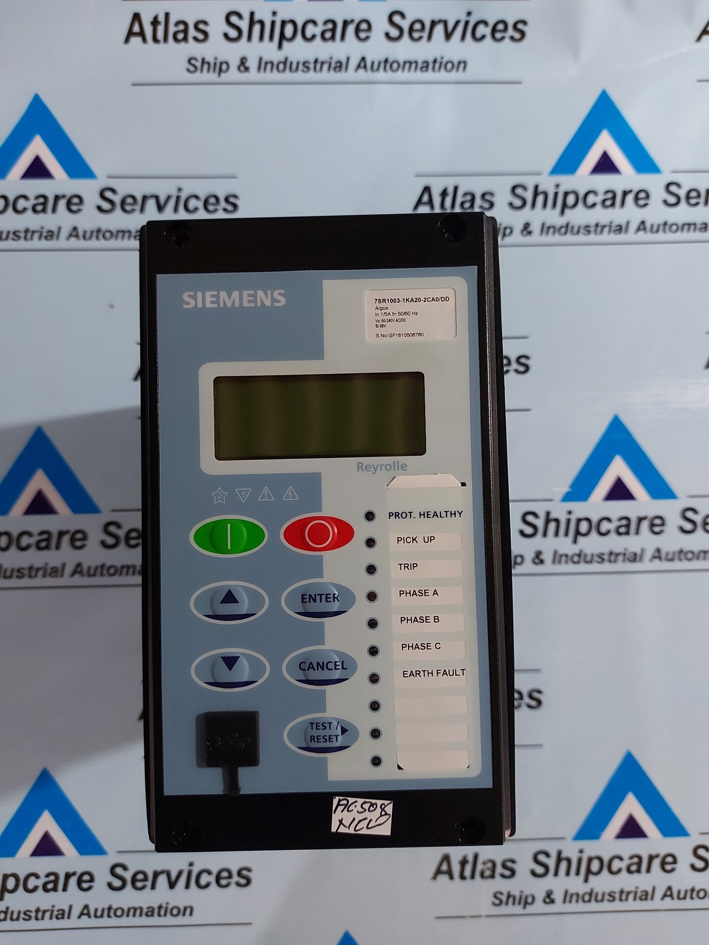 SIEMENS 7SR1003-1KA20-2CA0/DD OVERCURRENT PROTECTION NUMERICAL RELAY