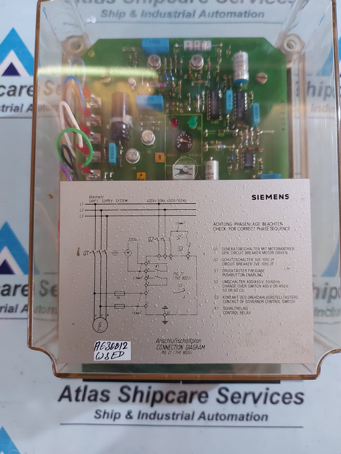 SIEMENS 7VE8033 CONTROL RELAY