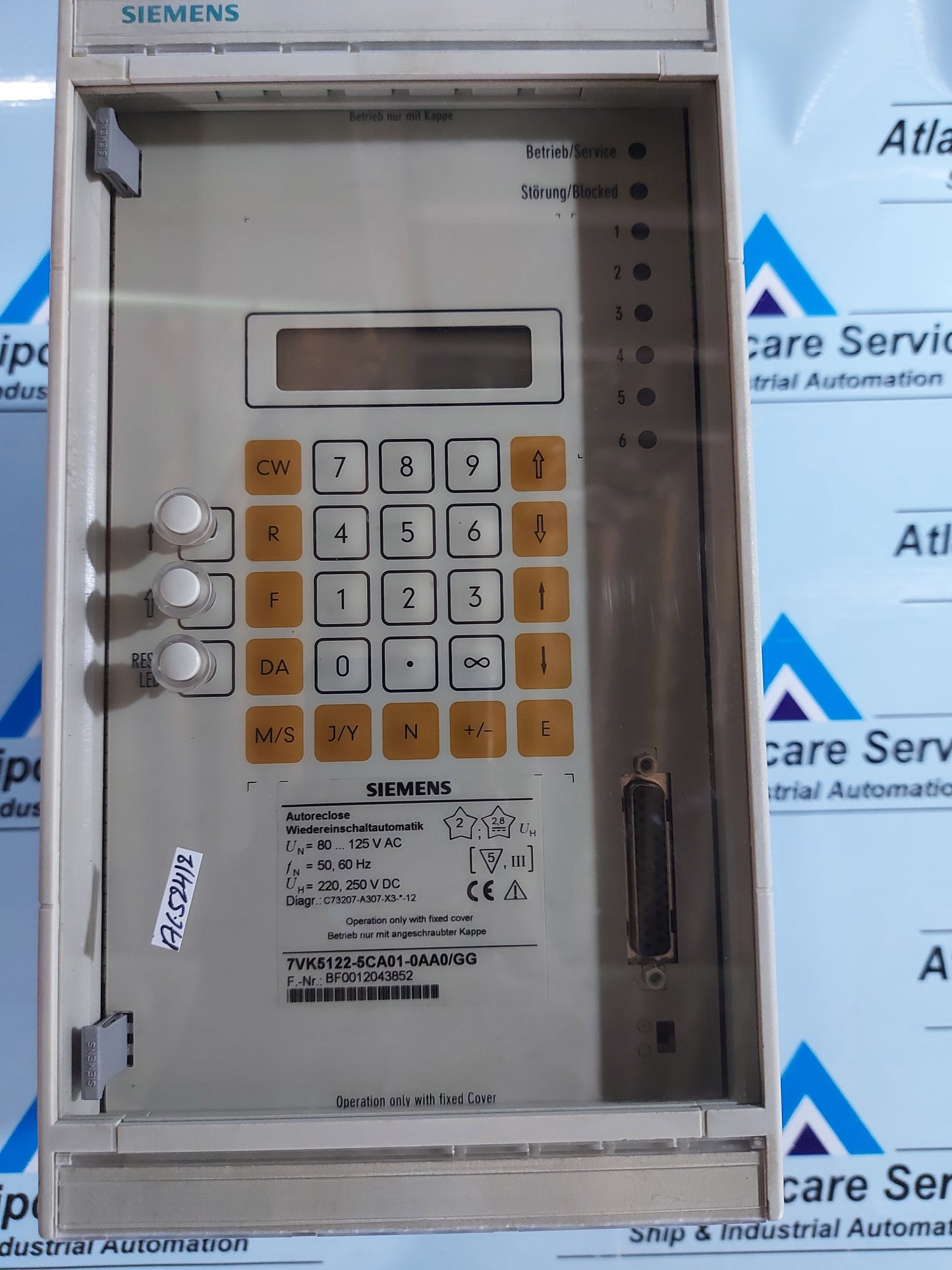 SIEMENS 7VK5122-5CA01-0AA0/GG NUMERICAL AUTO-RECLOSURE RELAY