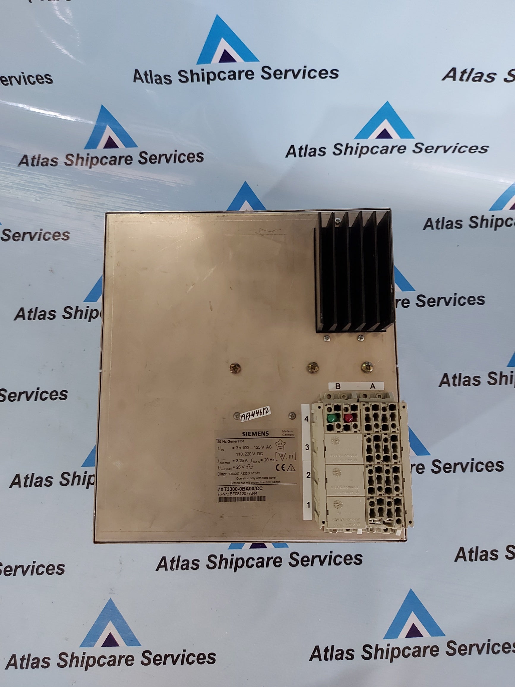 SIEMENS 7XT3300-0BA0/CC 20-Hz GENERATOR